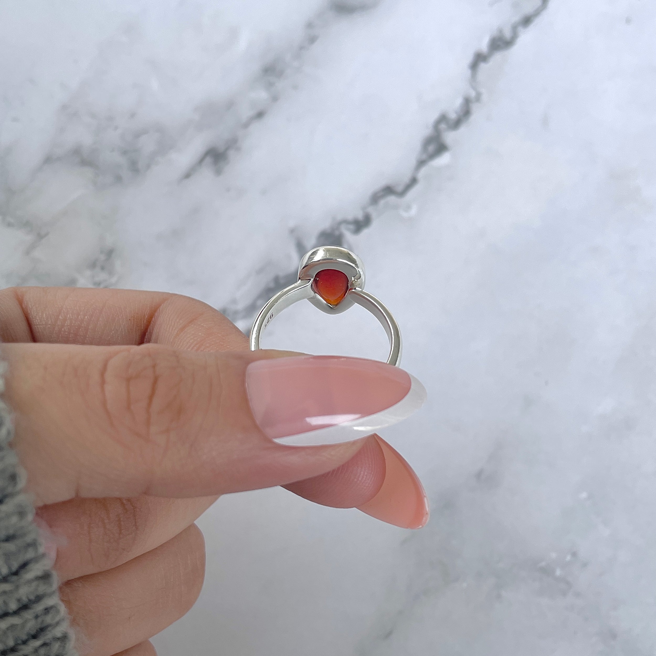 Hessonite Garnet Adjustable Ring-(HSG-R-1.)