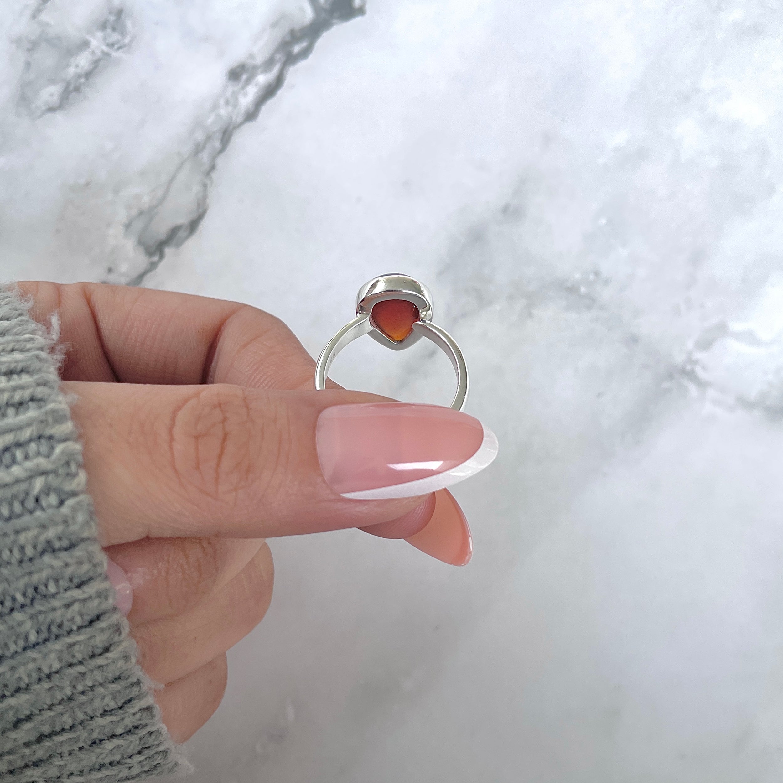 Hessonite Garnet Adjustable Ring-(HSG-R-12.)