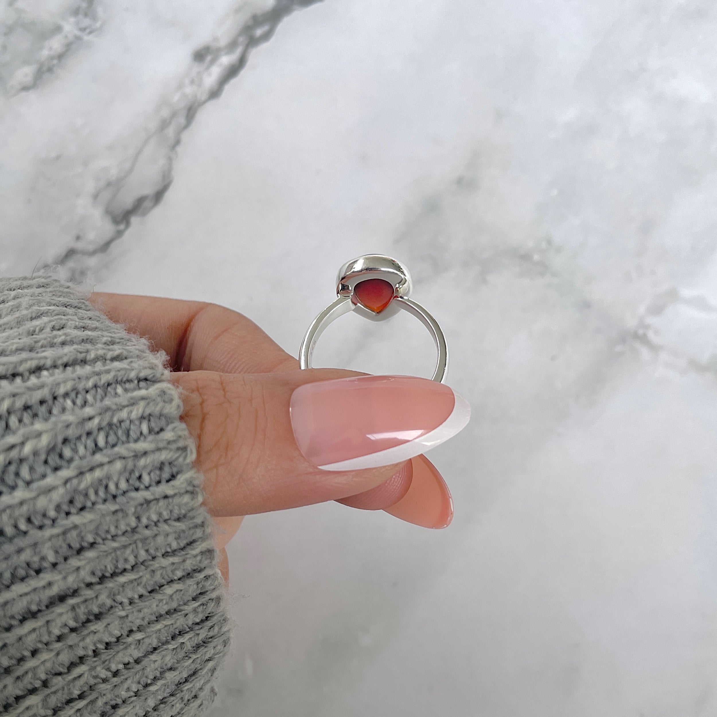 Hessonite Garnet Adjustable Ring-(HSG-R-14.)