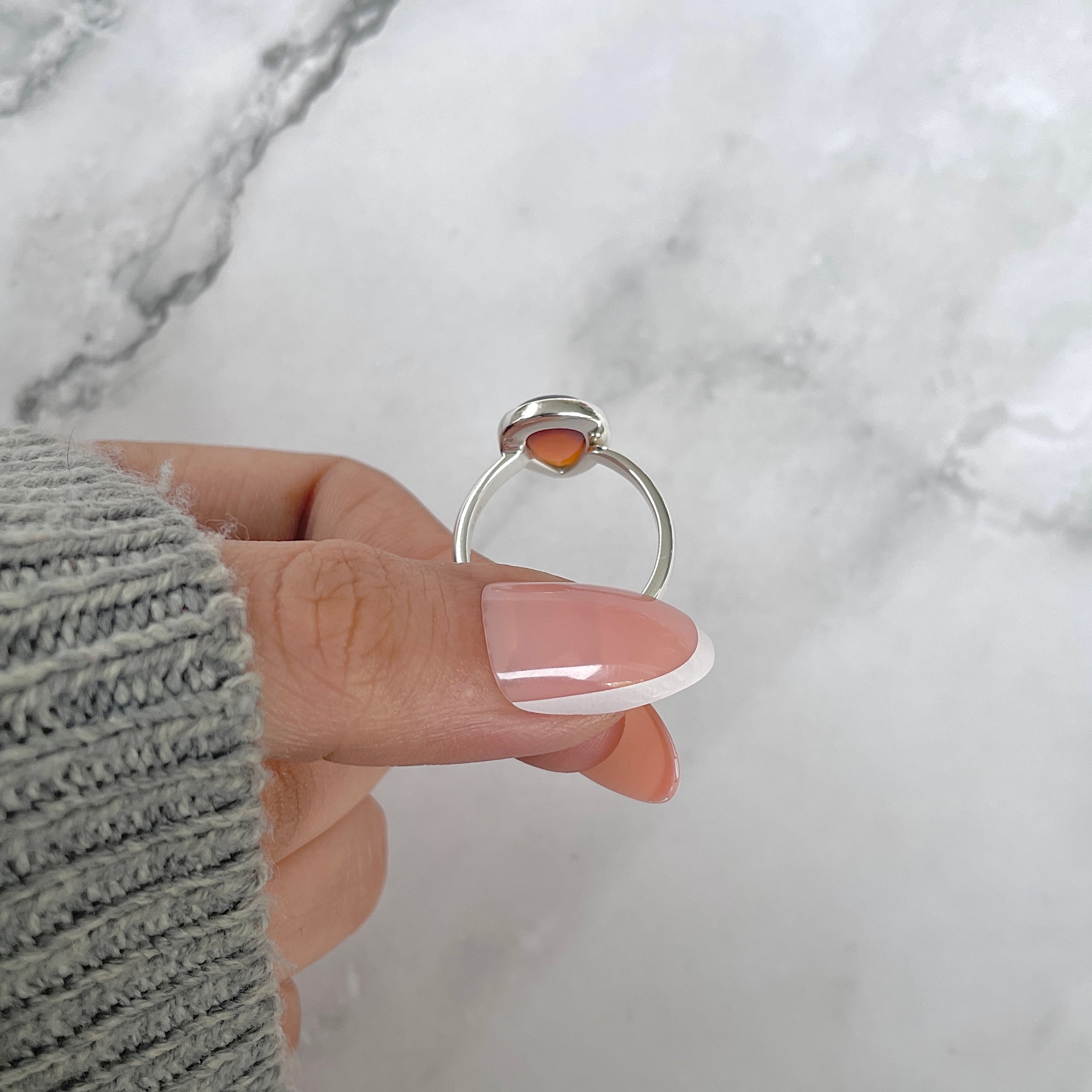 Hessonite Garnet Adjustable Ring-(HSG-R-15.)