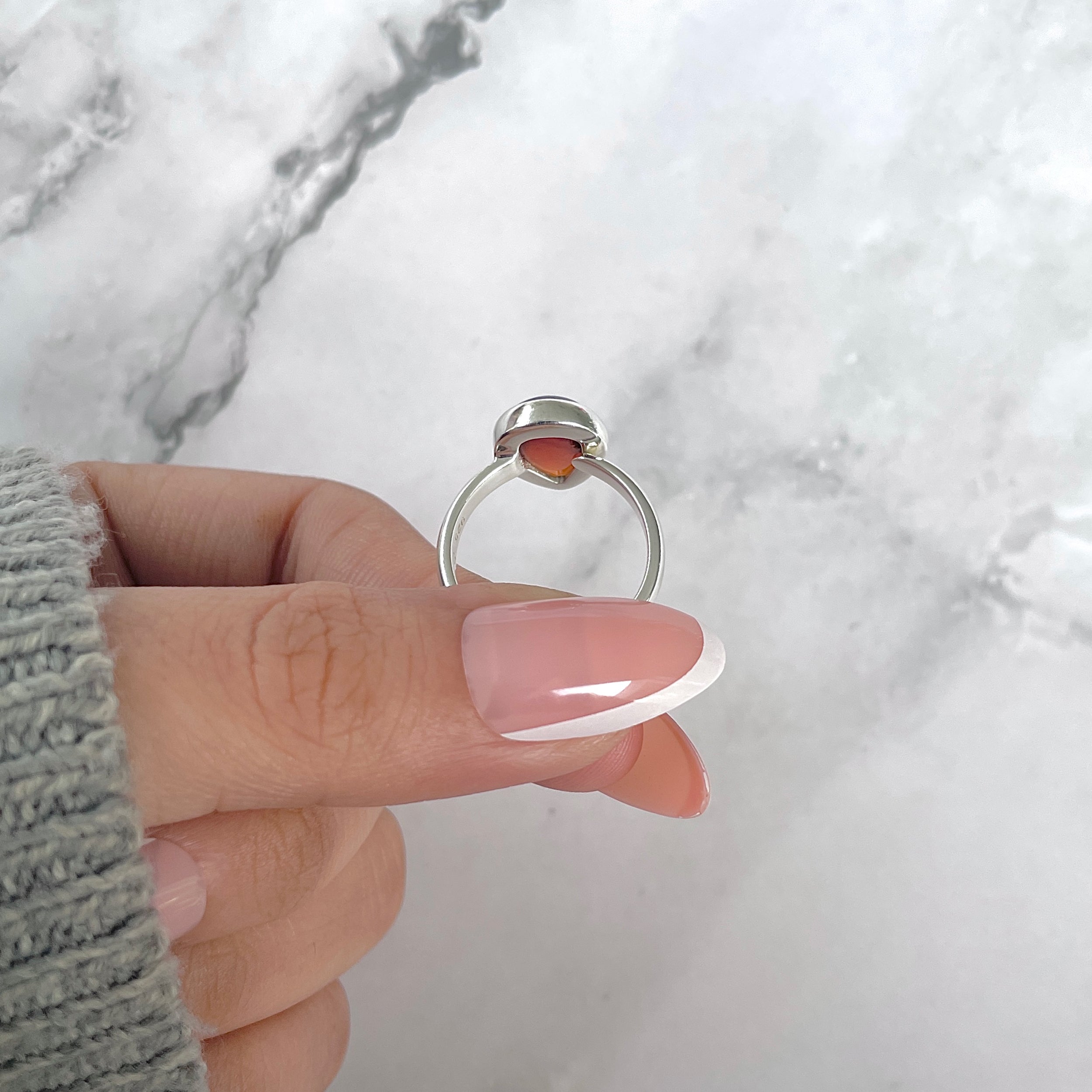 Hessonite Garnet Adjustable Ring-(HSG-R-21.)