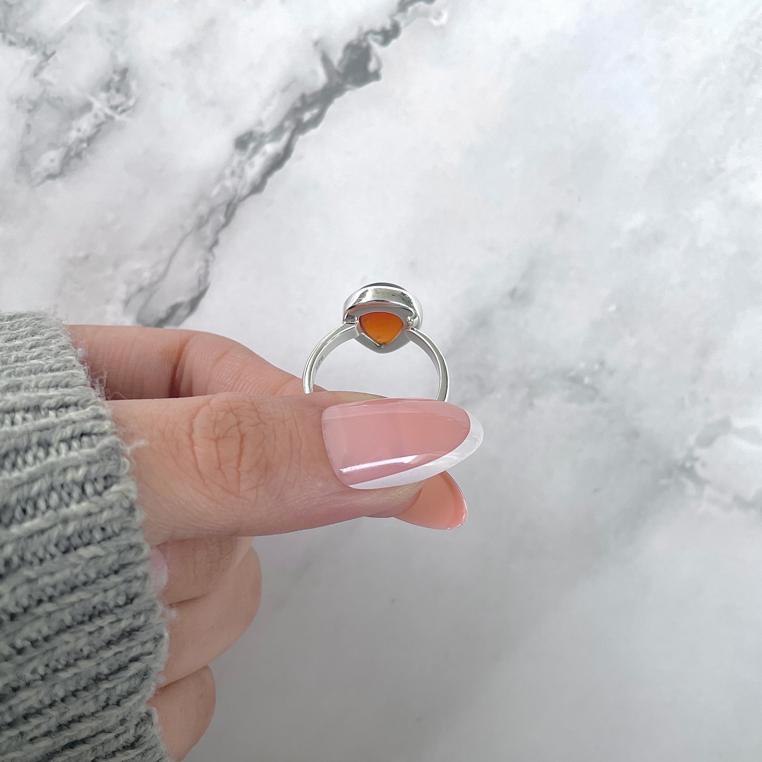 Hessonite Garnet Adjustable Ring-(HSG-R-30.)