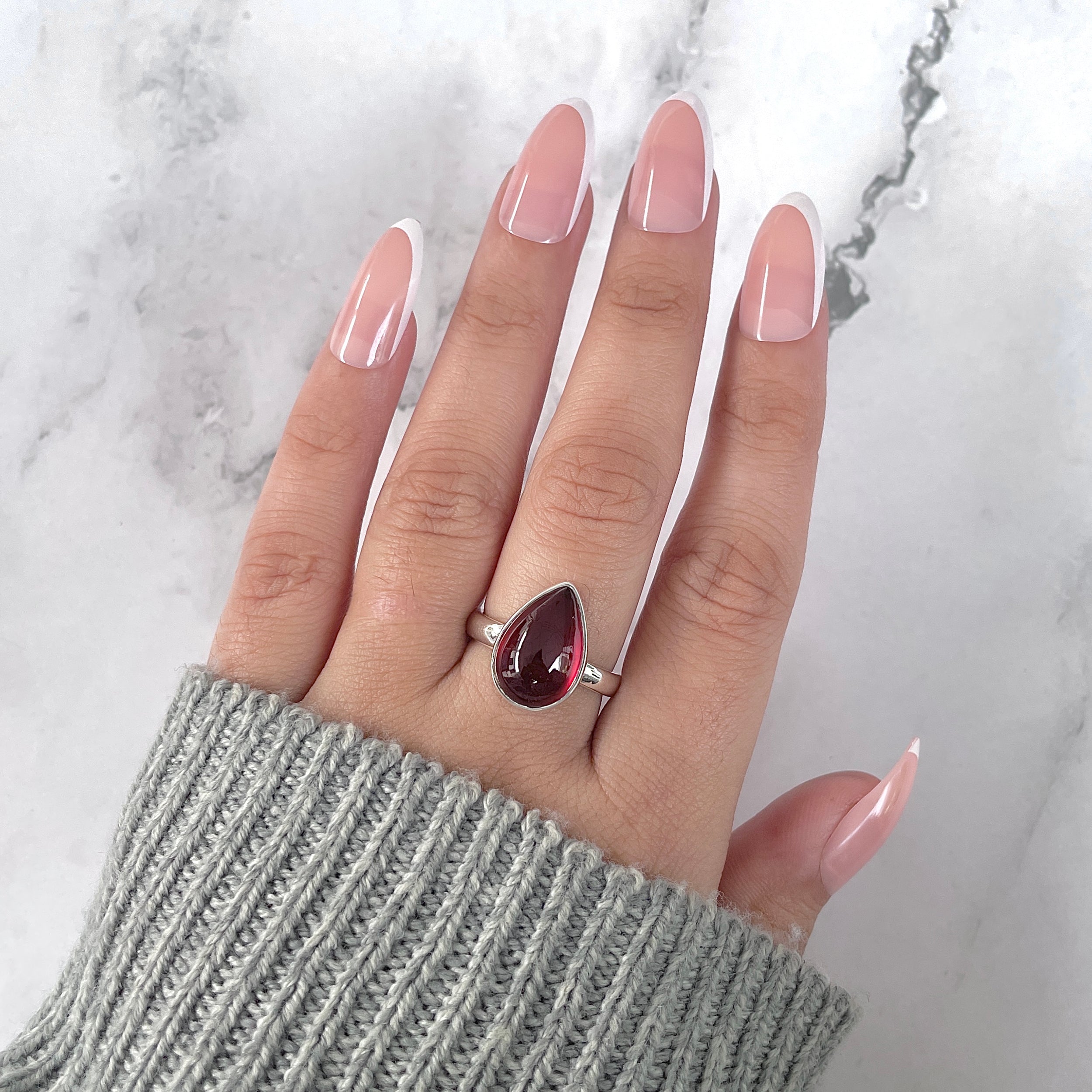 Hessonite Garnet Adjustable Ring-(HSG-R-32.)