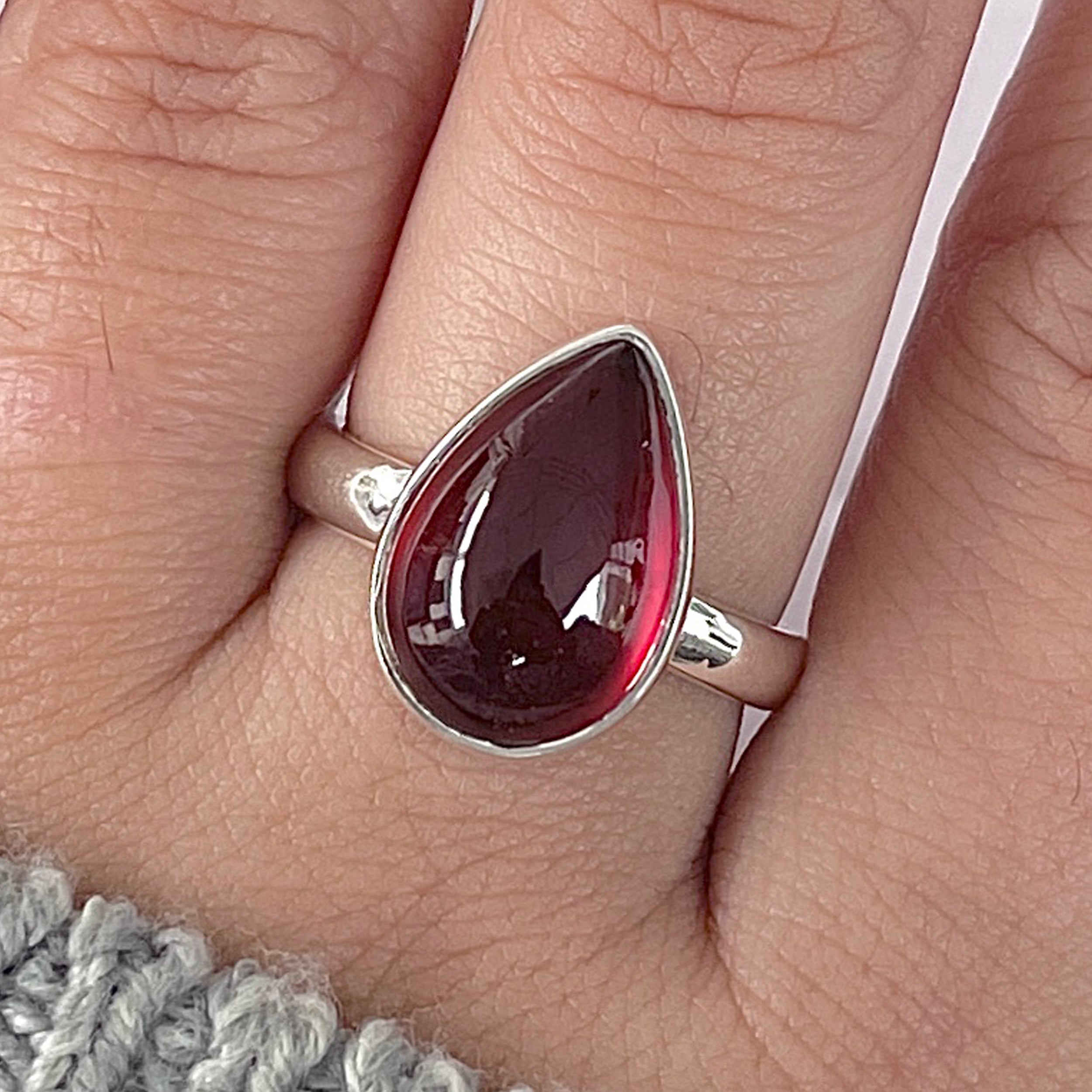 Hessonite Garnet Adjustable Ring-(HSG-R-32.)