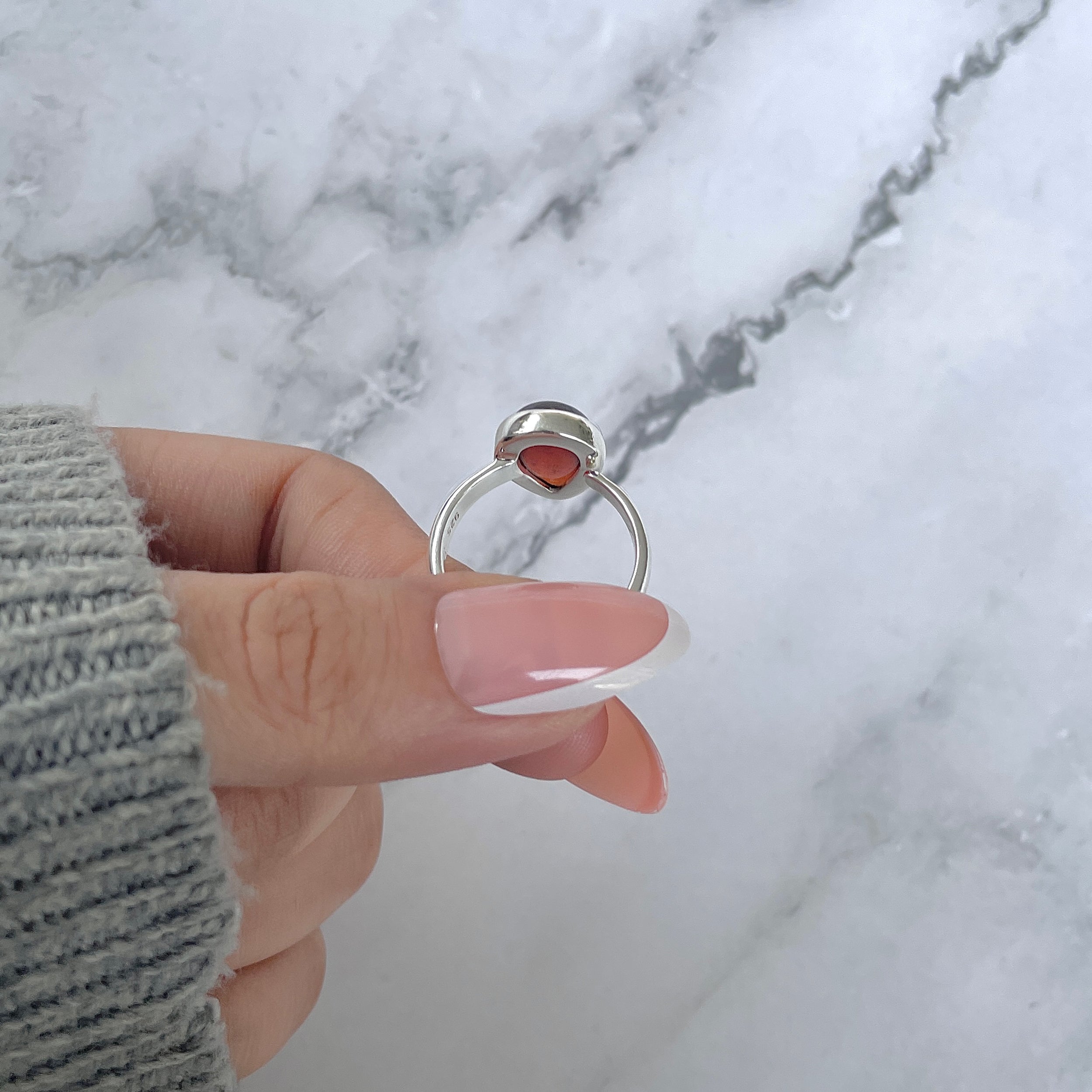 Hessonite Garnet Adjustable Ring-(HSG-R-6.)