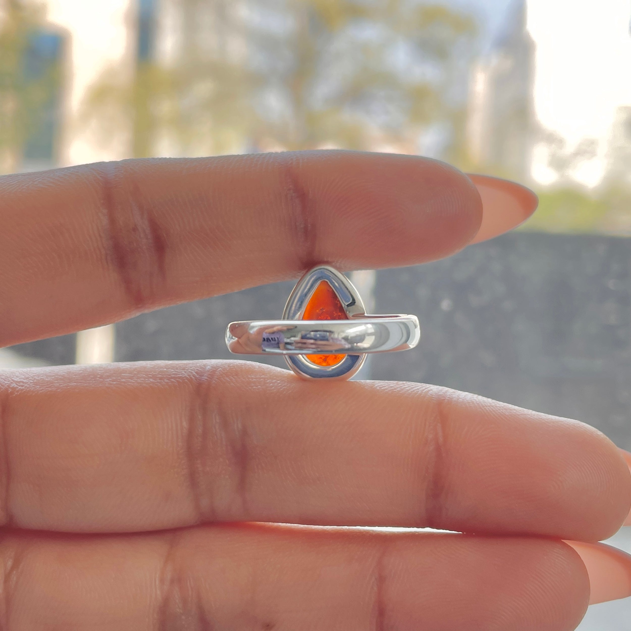 Hessonite Garnet Adjustable Ring-(HSG-R-6.)