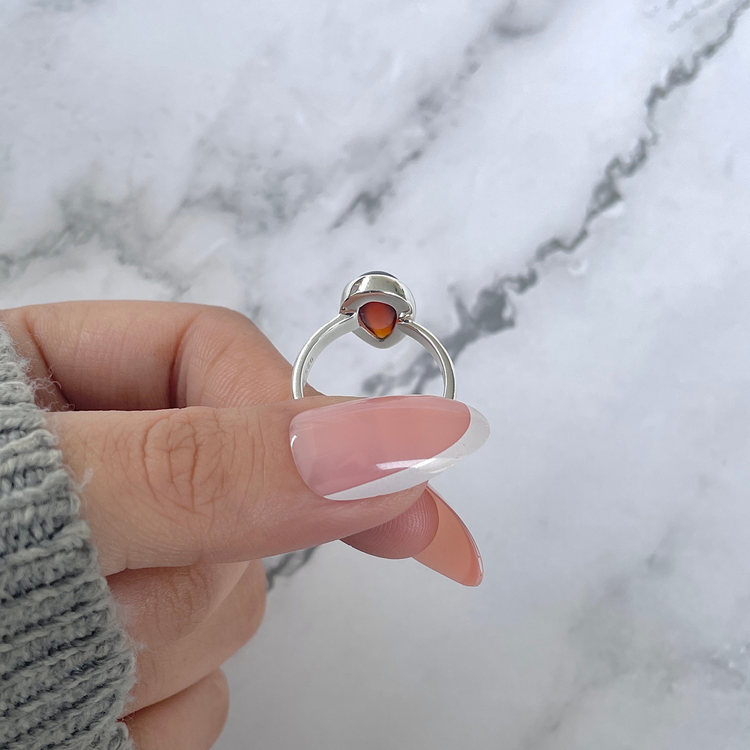 Hessonite Garnet Adjustable Ring-(HSG-R-7.)