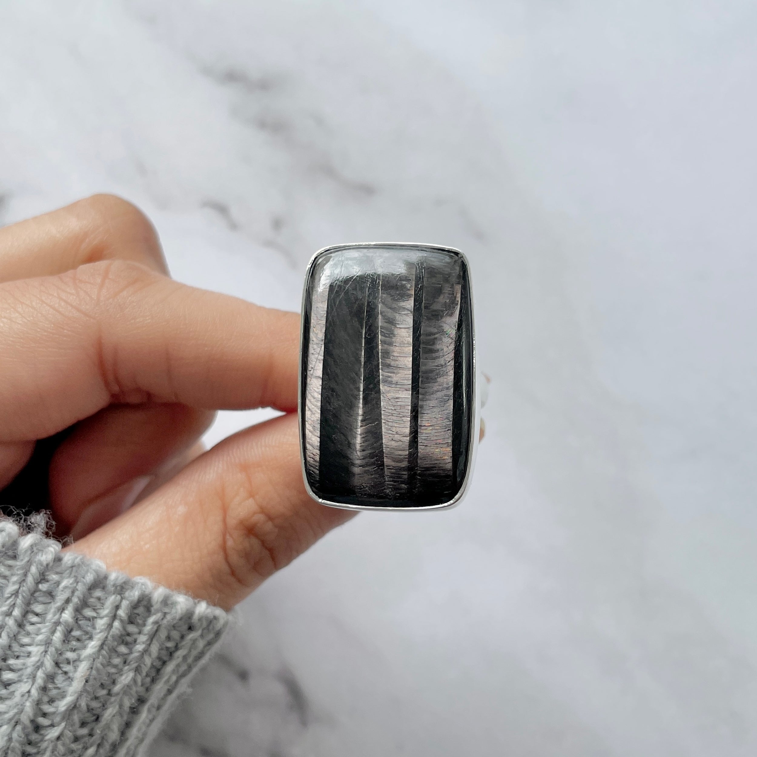 Hypersthene Ring-(HYP-R-12.)