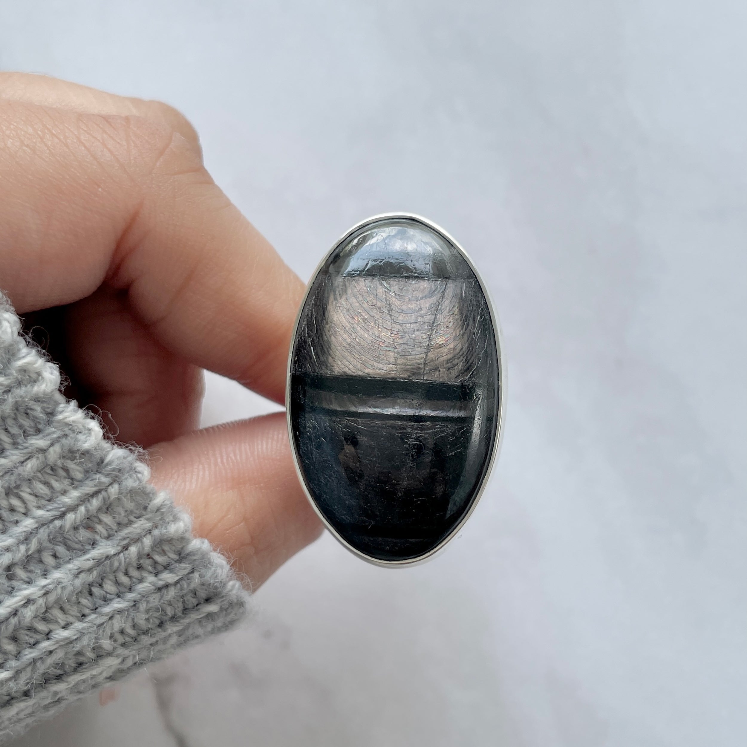 Hypersthene Ring-(HYP-R-19.)