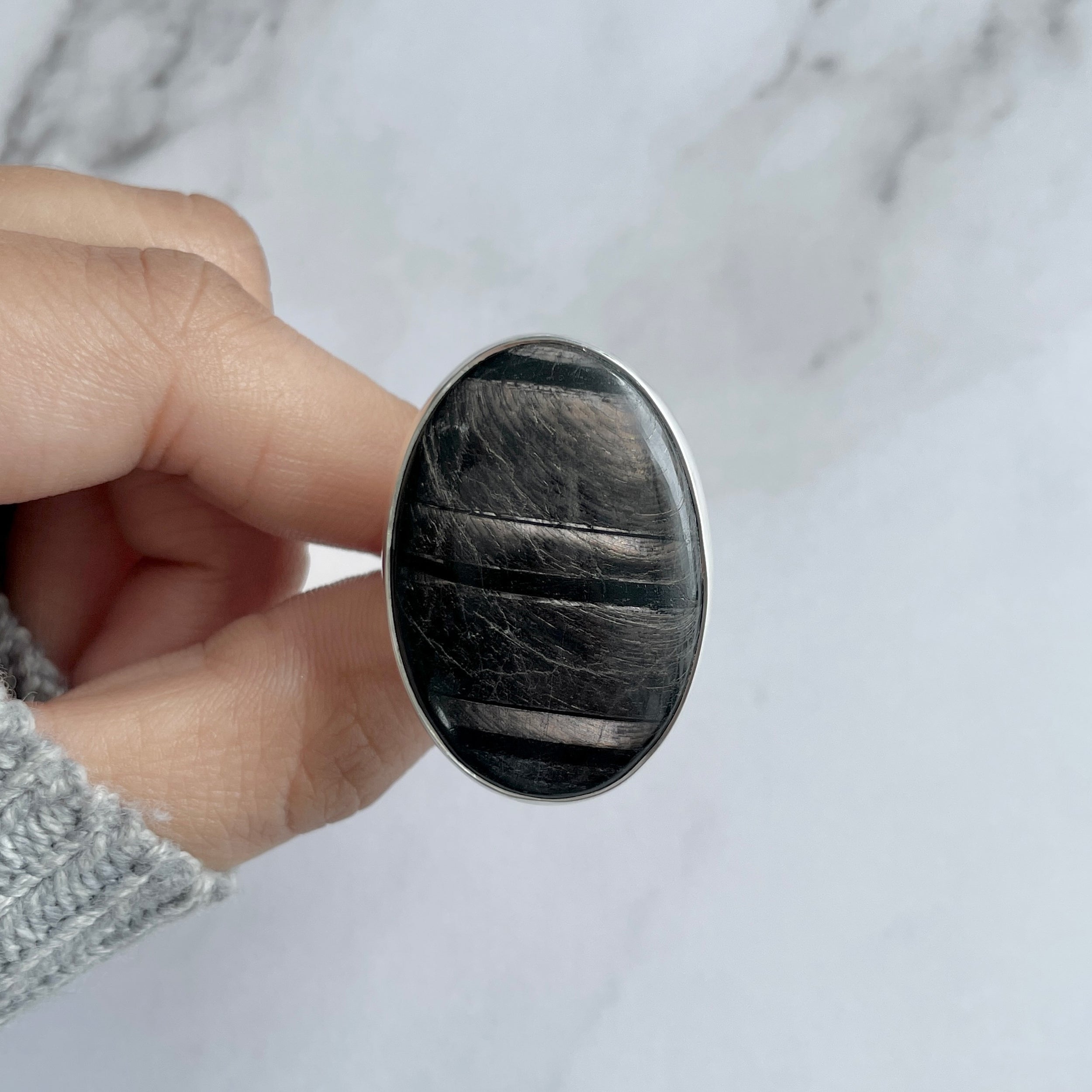 Hypersthene Ring-(HYP-R-21.)