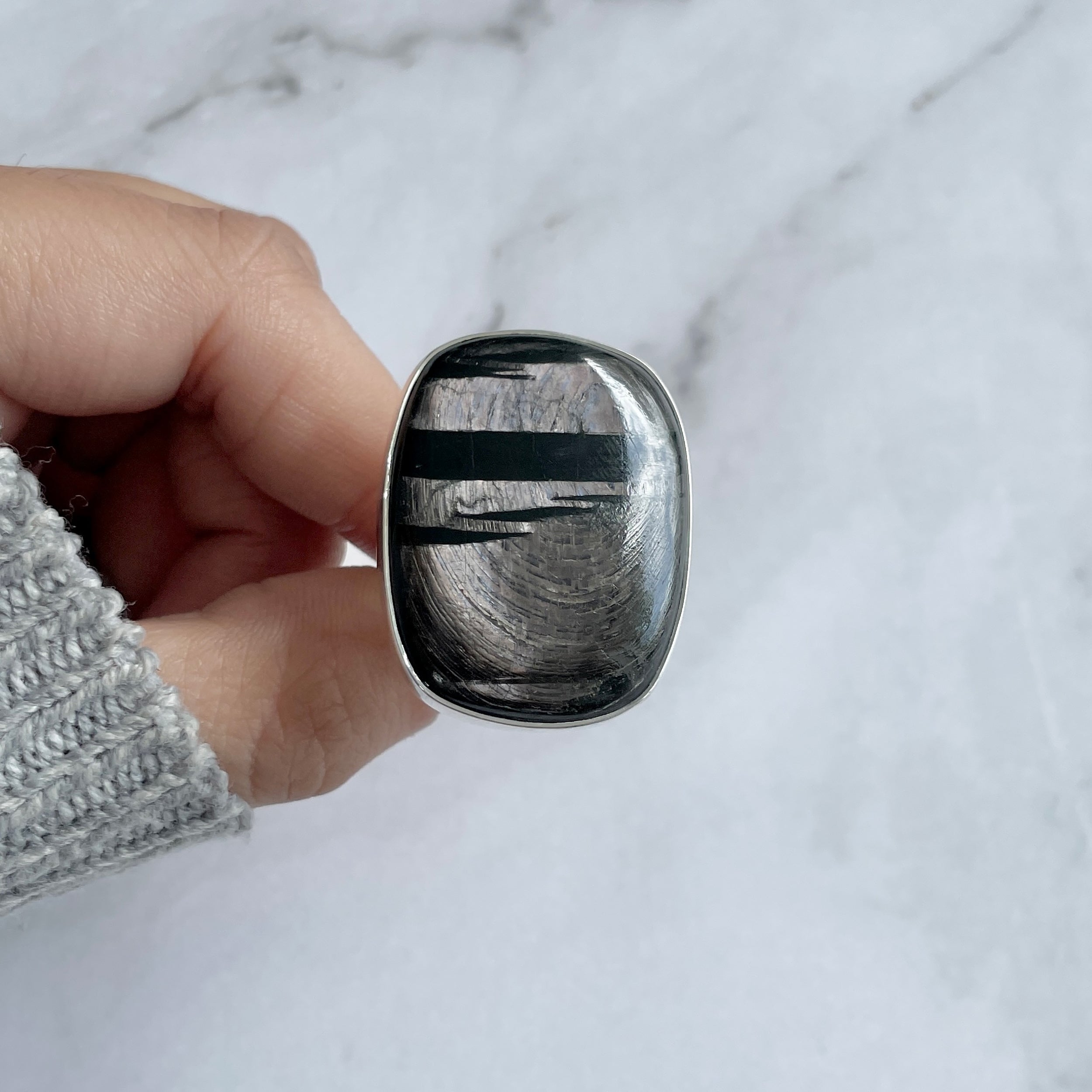 Hypersthene Ring-(HYP-R-23.)