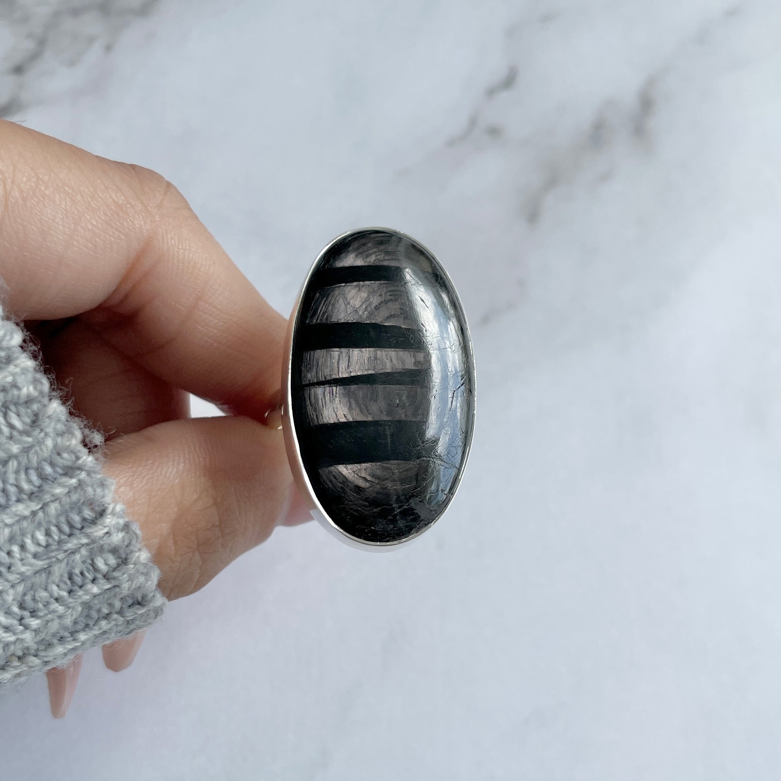 Hypersthene Ring-(HYP-R-24.)