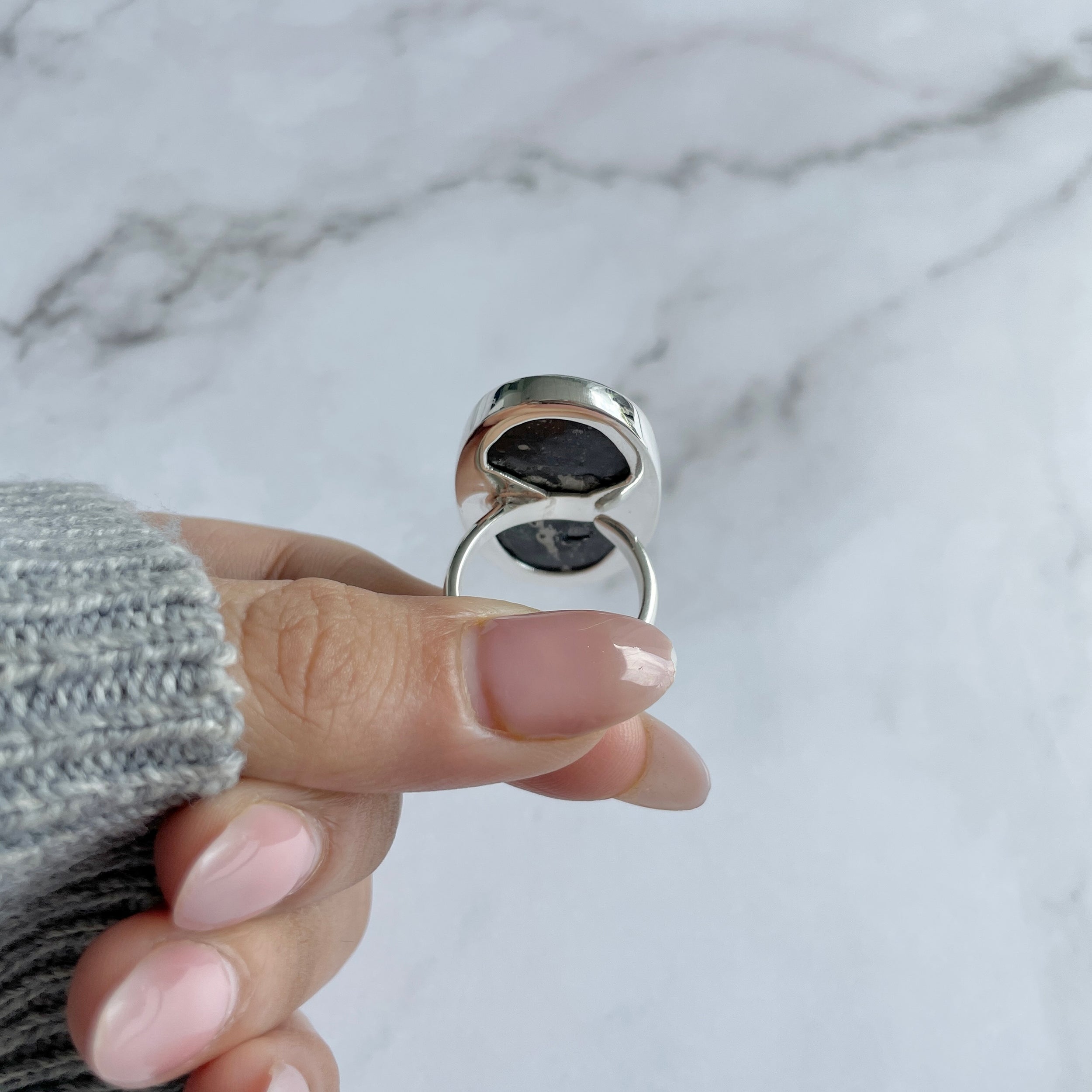 Hypersthene Ring-(HYP-R-24.)