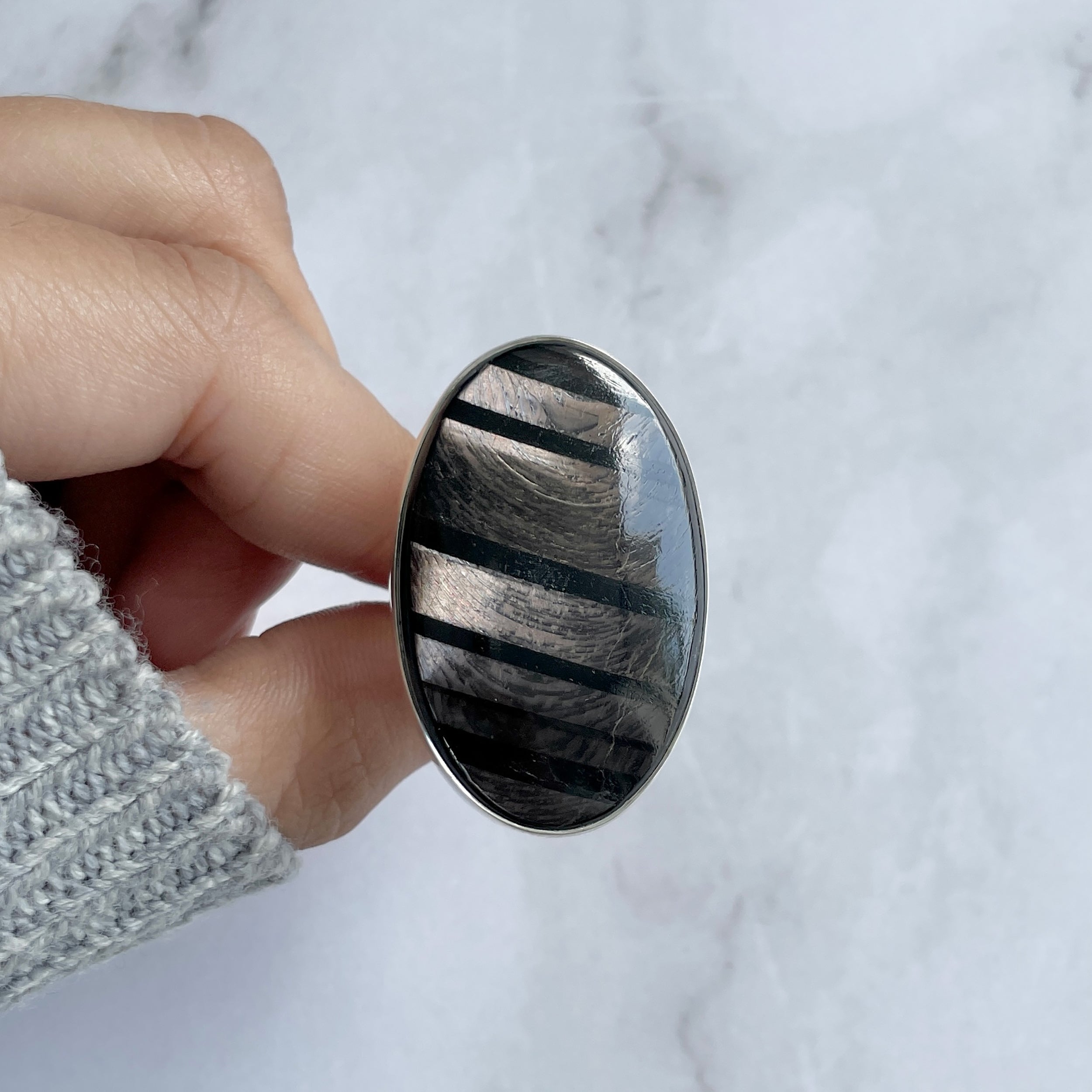 Hypersthene Ring-(HYP-R-27.)