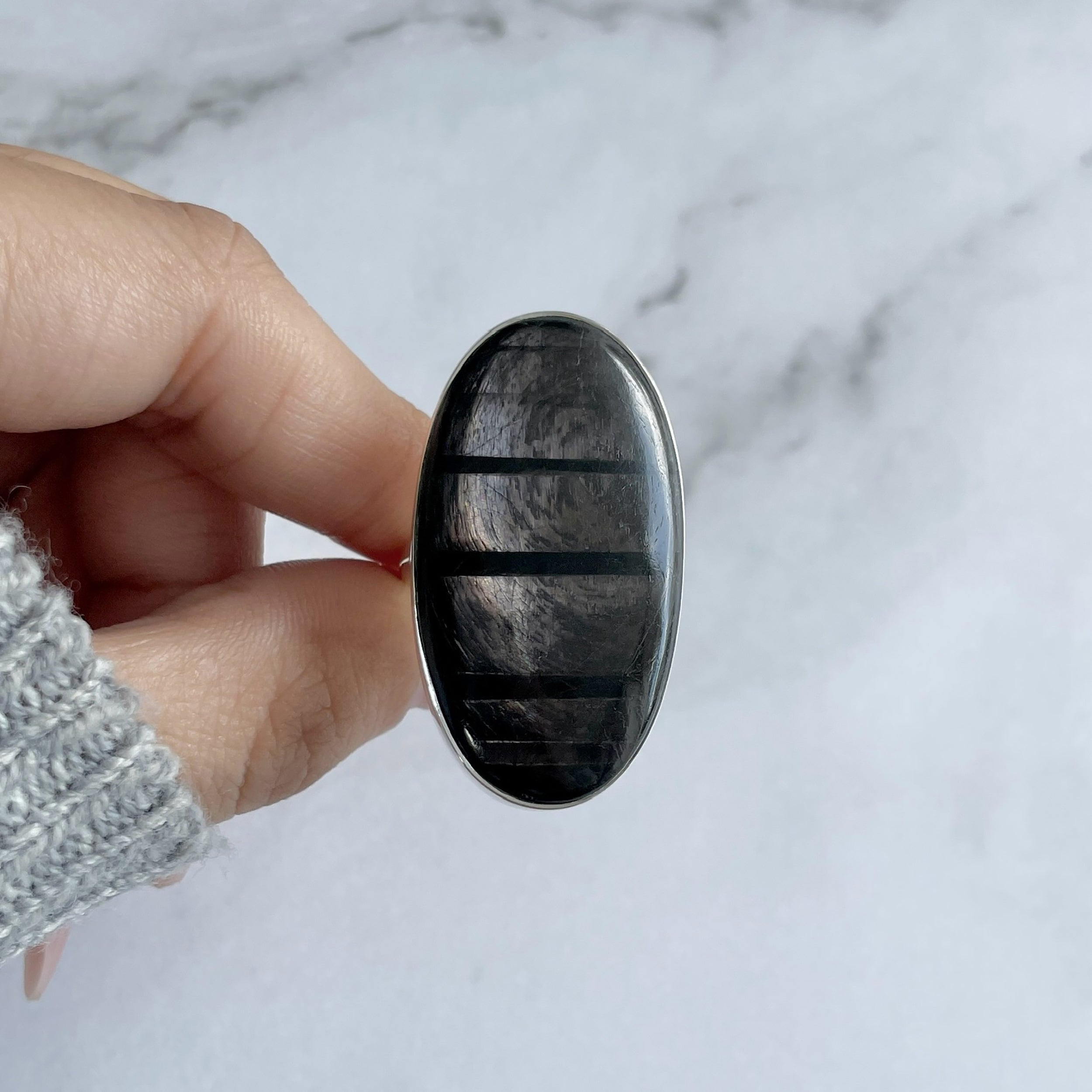 Hypersthene Ring-(HYP-R-30.)