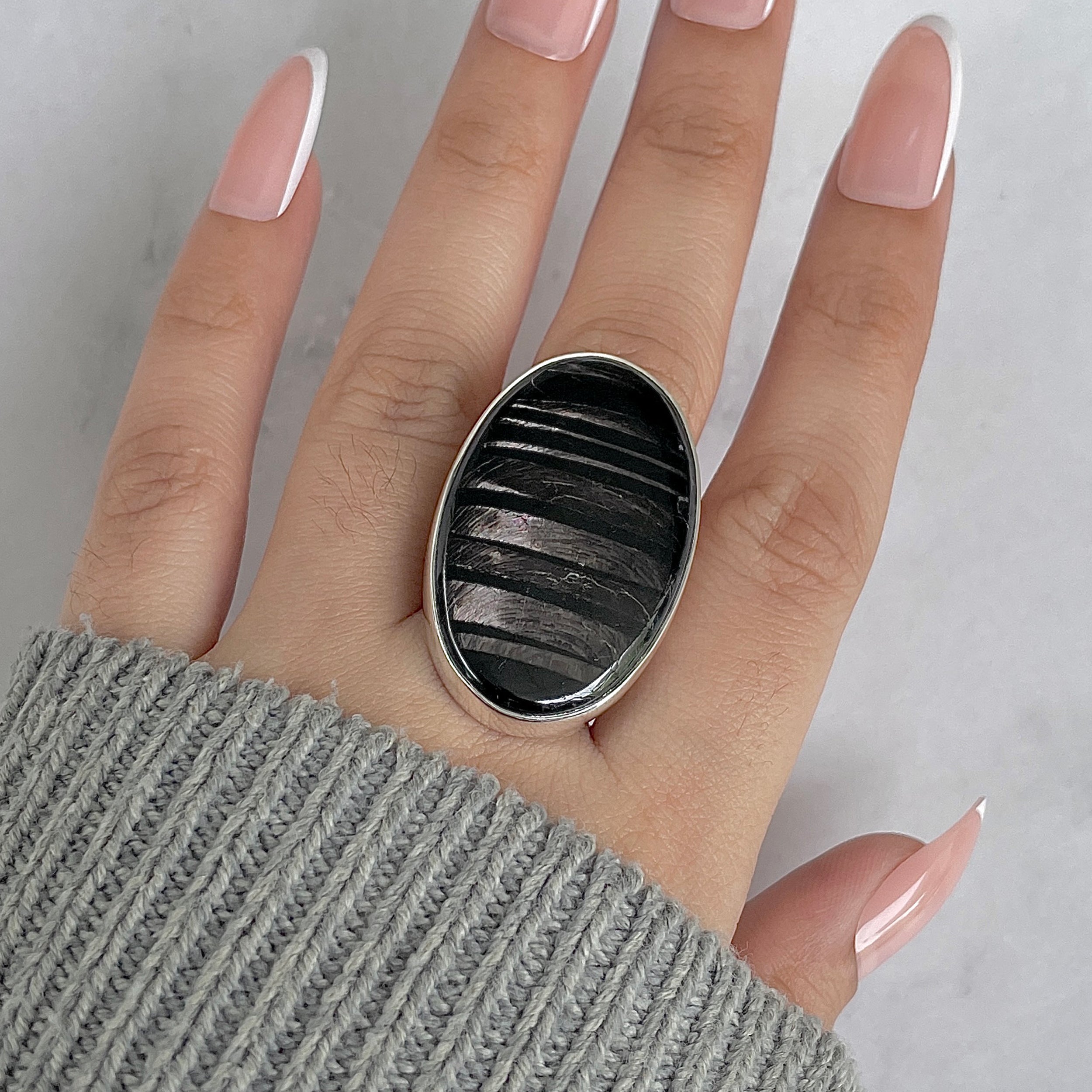 Hypersthene Adjustable Ring-(HYP-R-32.)