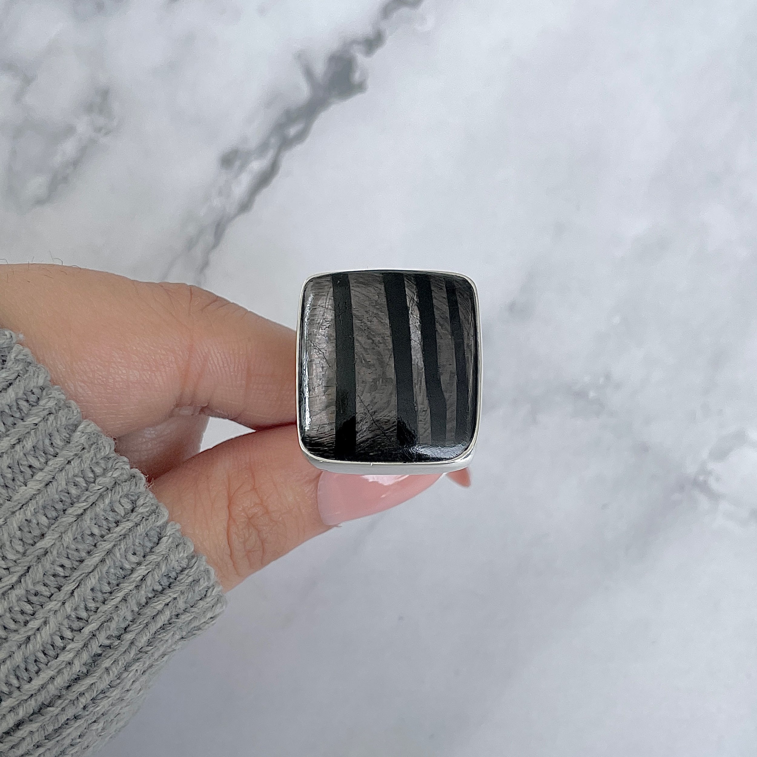 Hypersthene Adjustable Ring-(HYP-R-34.)