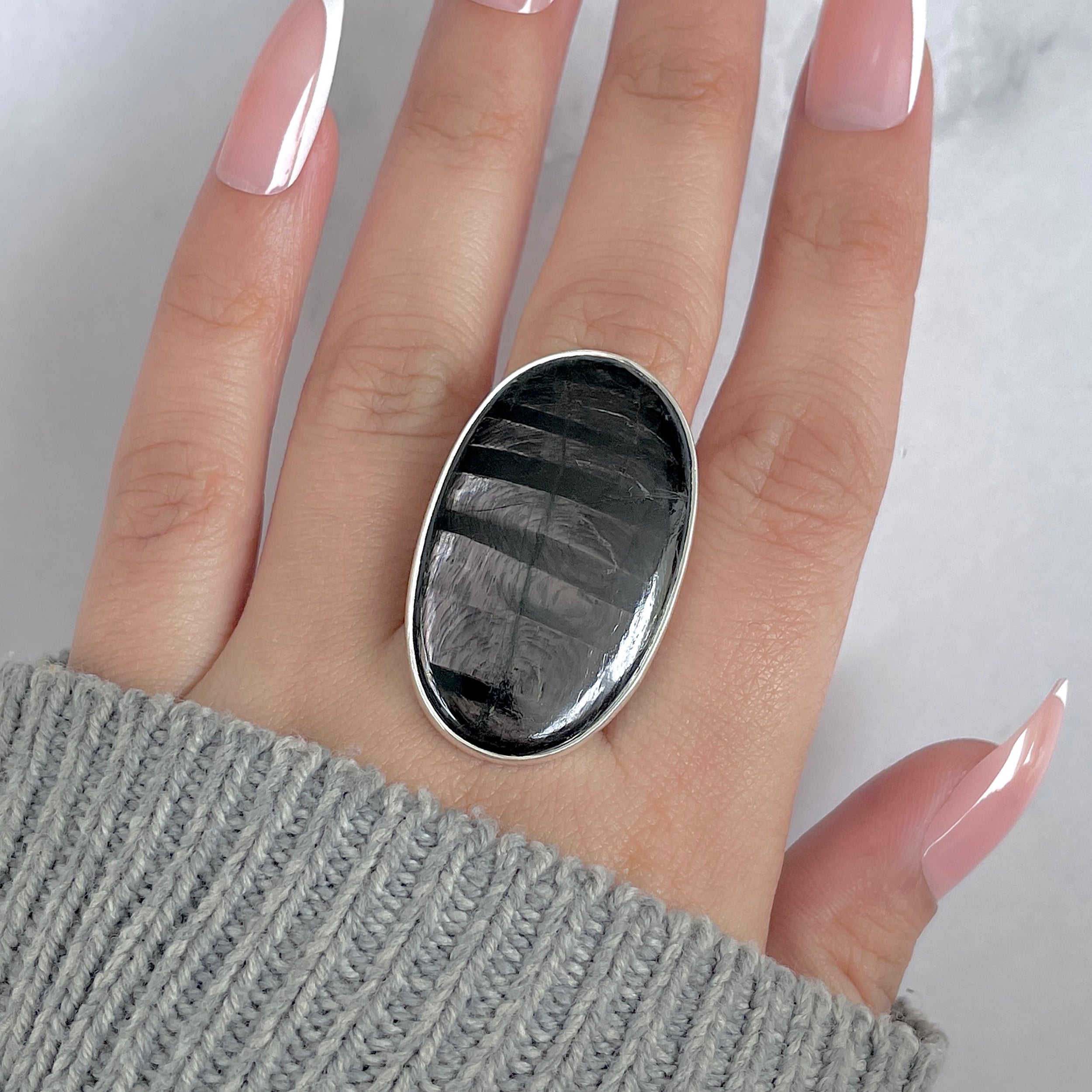 Hypersthene Adjustable Ring-(HYP-R-36.)