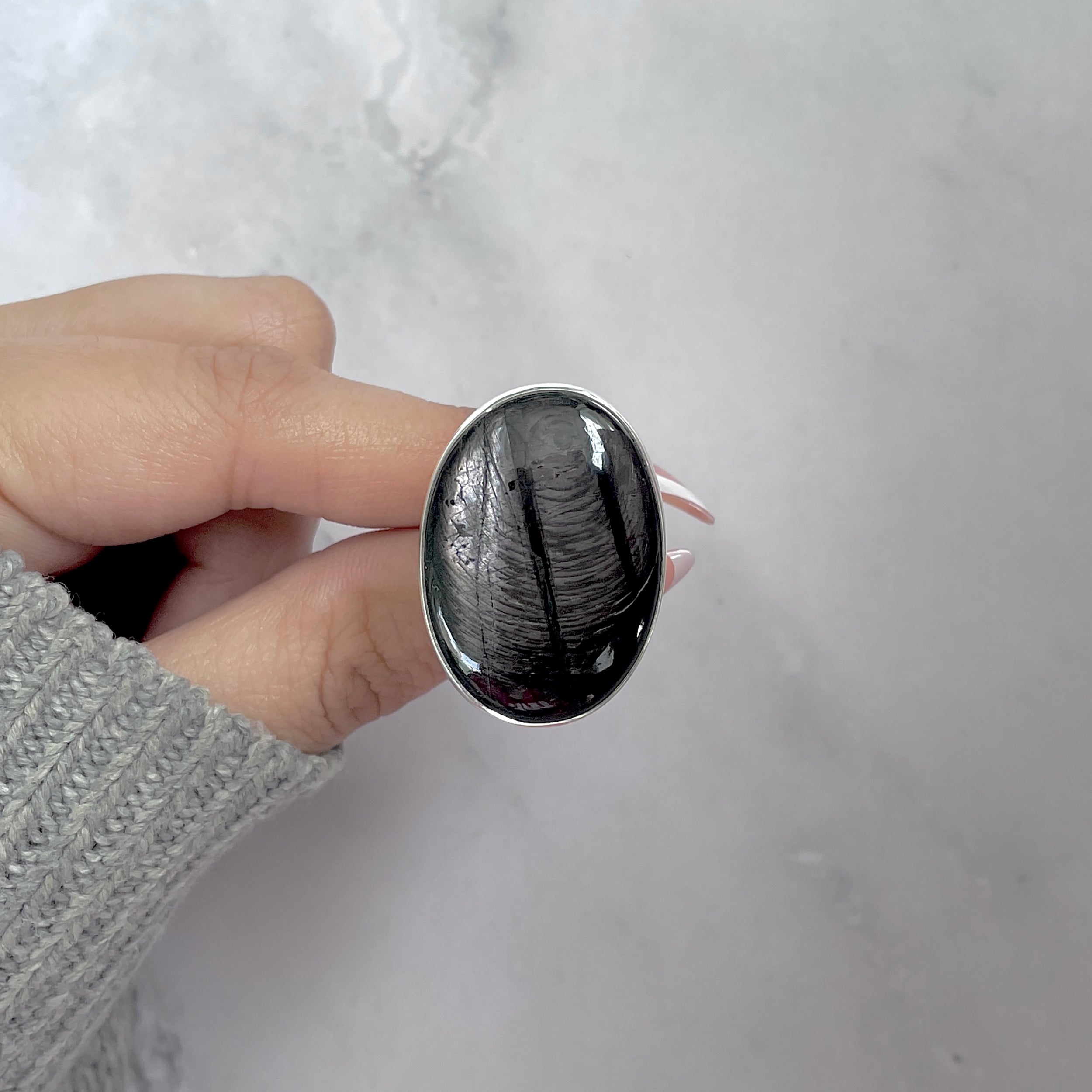 Hypersthene Adjustable Ring-(HYP-R-37.)