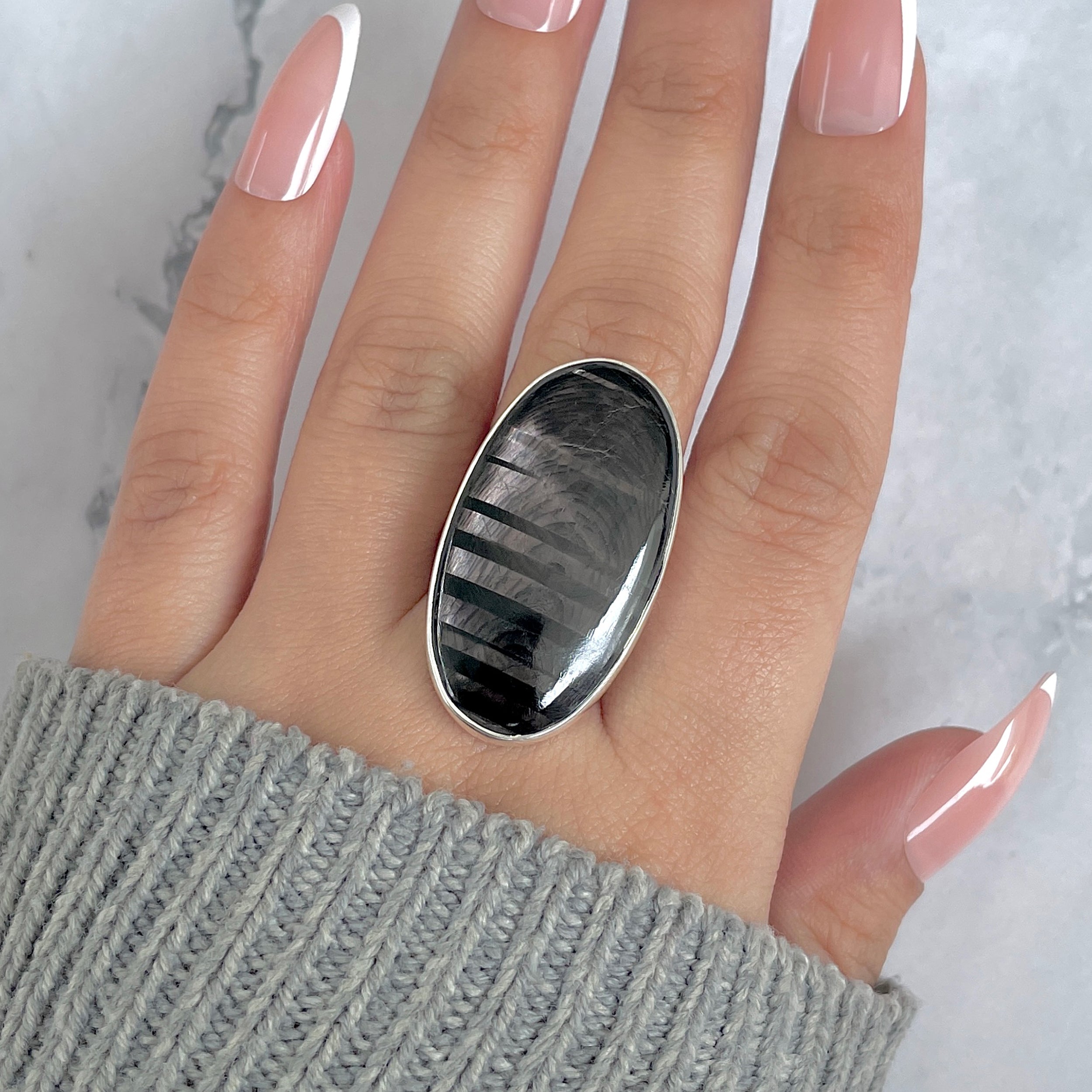 Hypersthene Adjustable Ring-(HYP-R-38.)