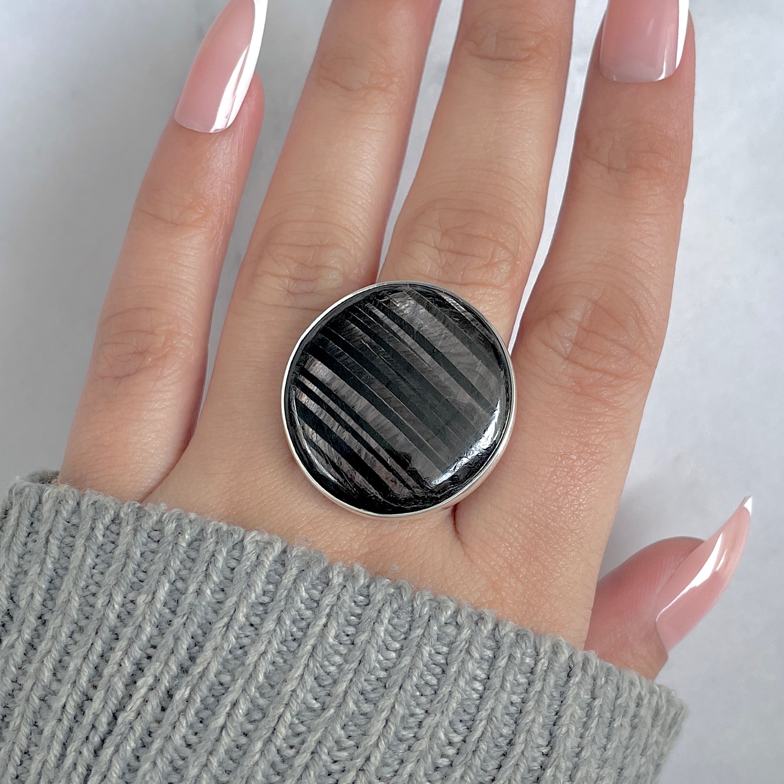 Hypersthene Adjustable Ring-(HYP-R-39.)