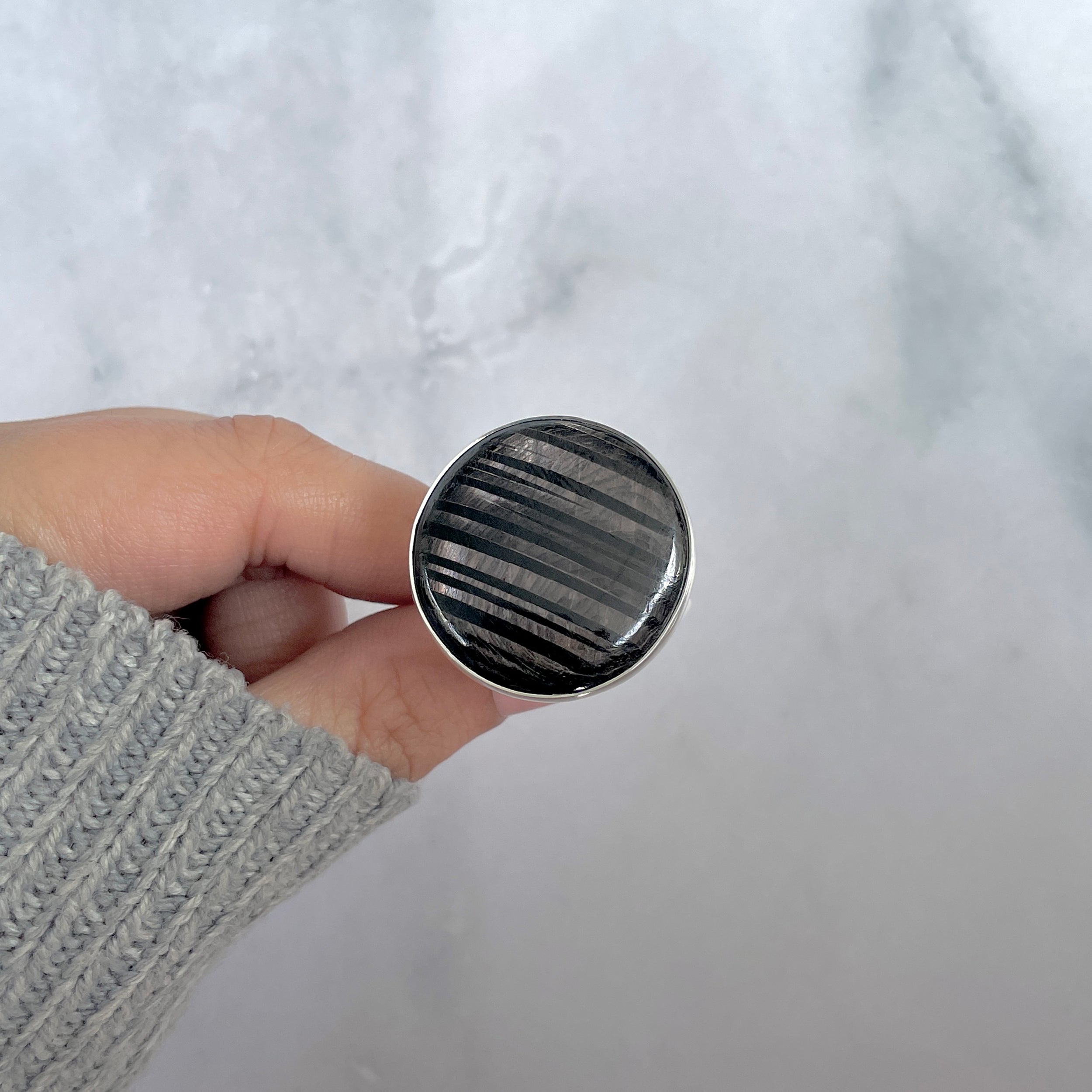 Hypersthene Adjustable Ring-(HYP-R-39.)