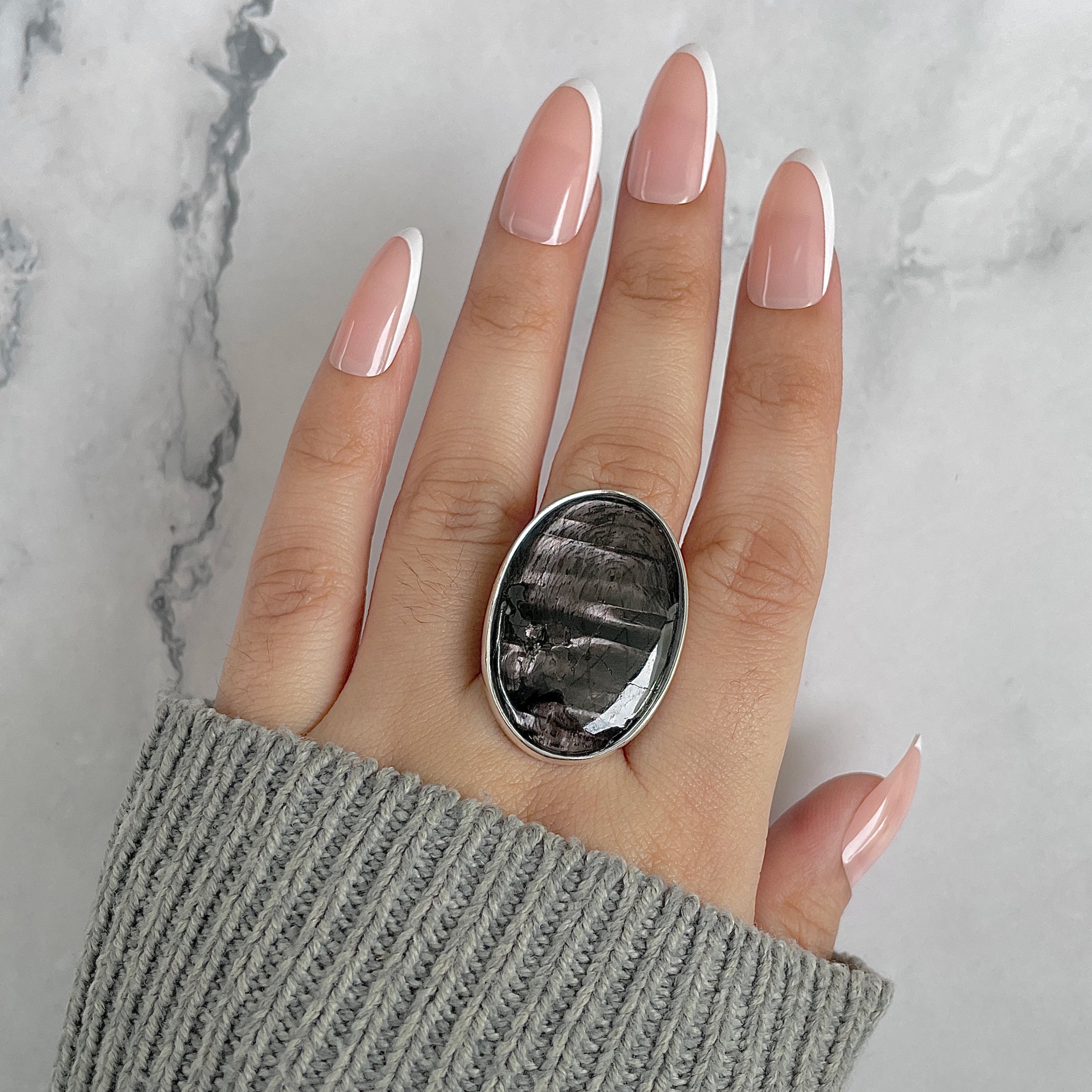 Hypersthene Adjustable Ring-(HYP-R-46.)
