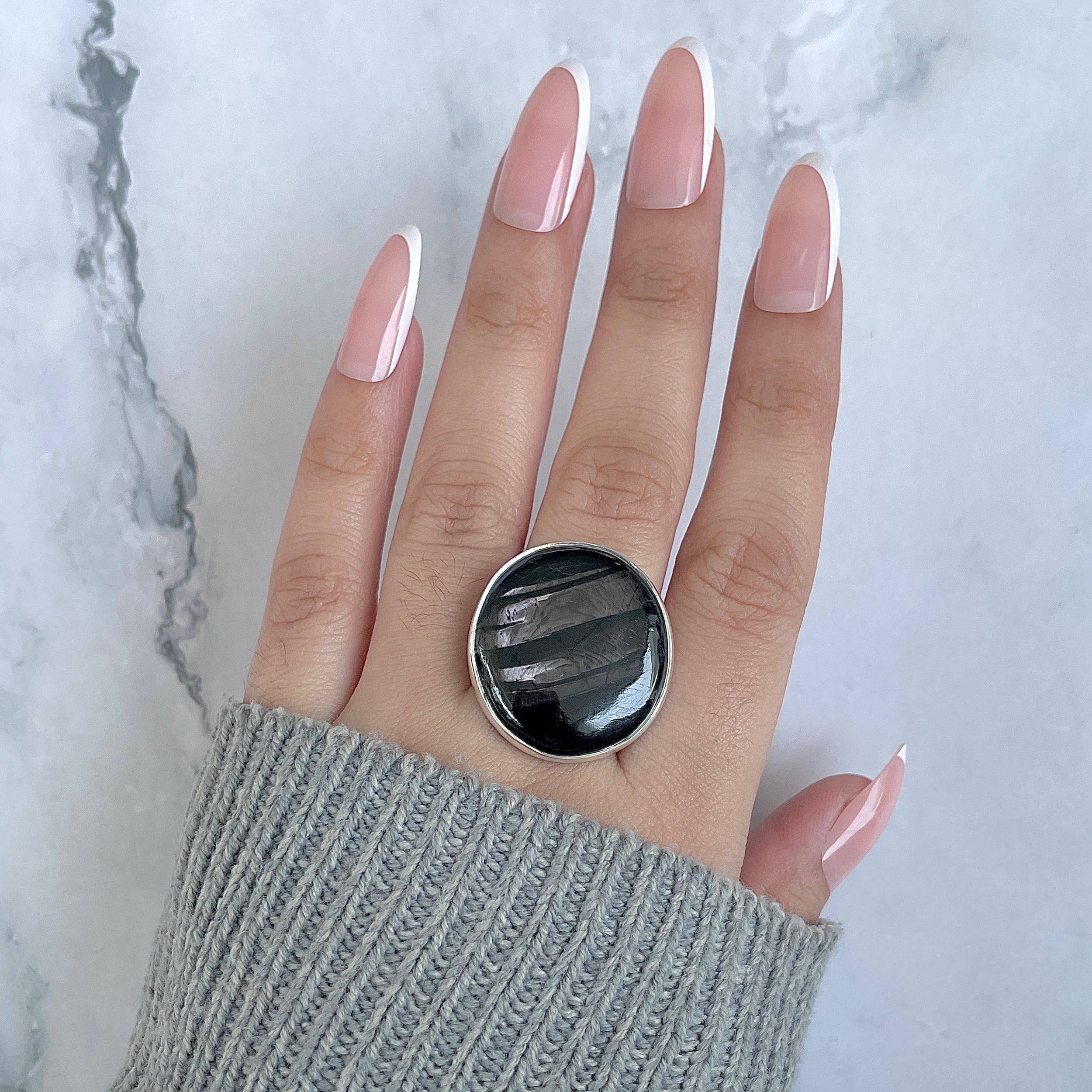 Hypersthene Adjustable Ring-(HYP-R-49.)