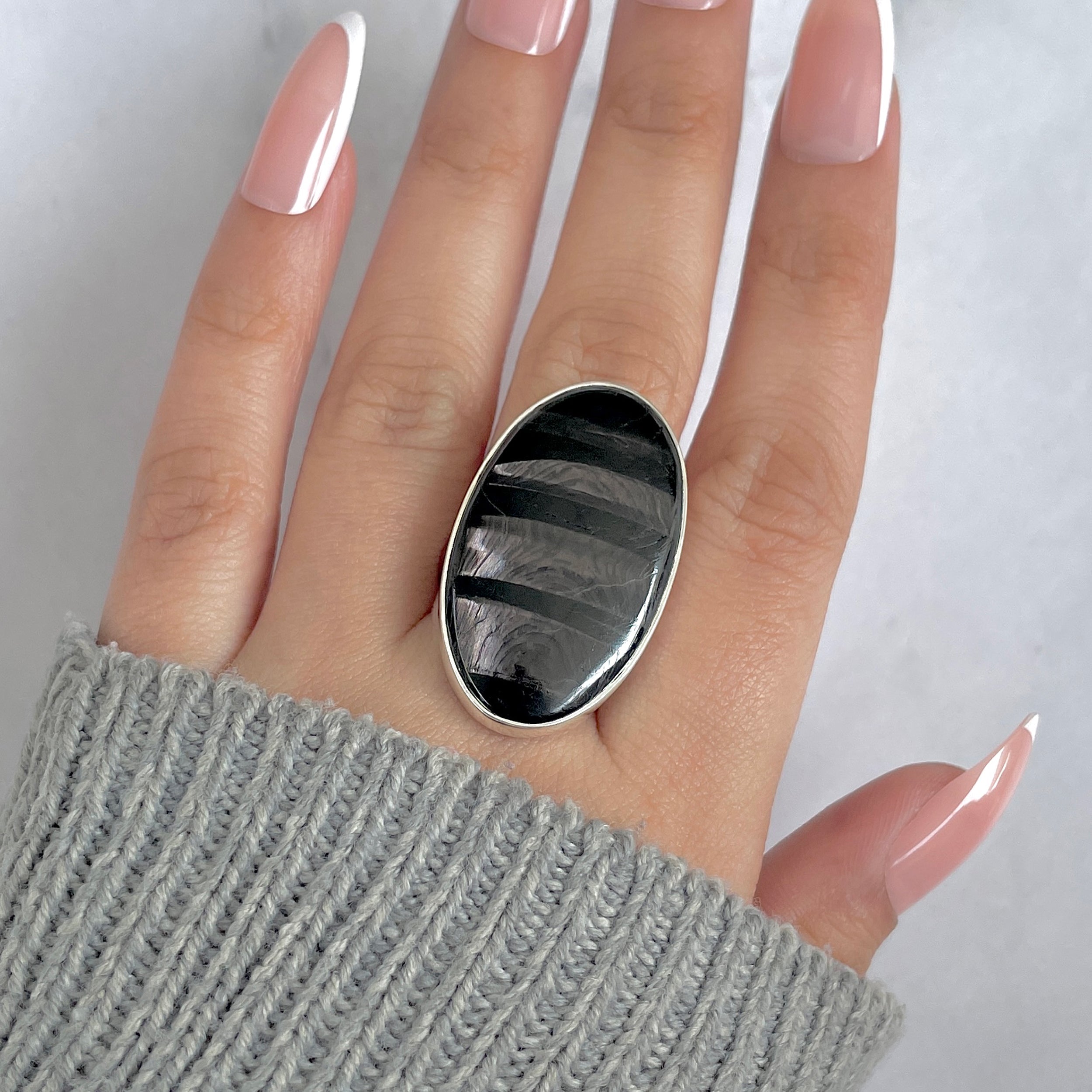 Hypersthene Adjustable Ring-(HYP-R-50.)
