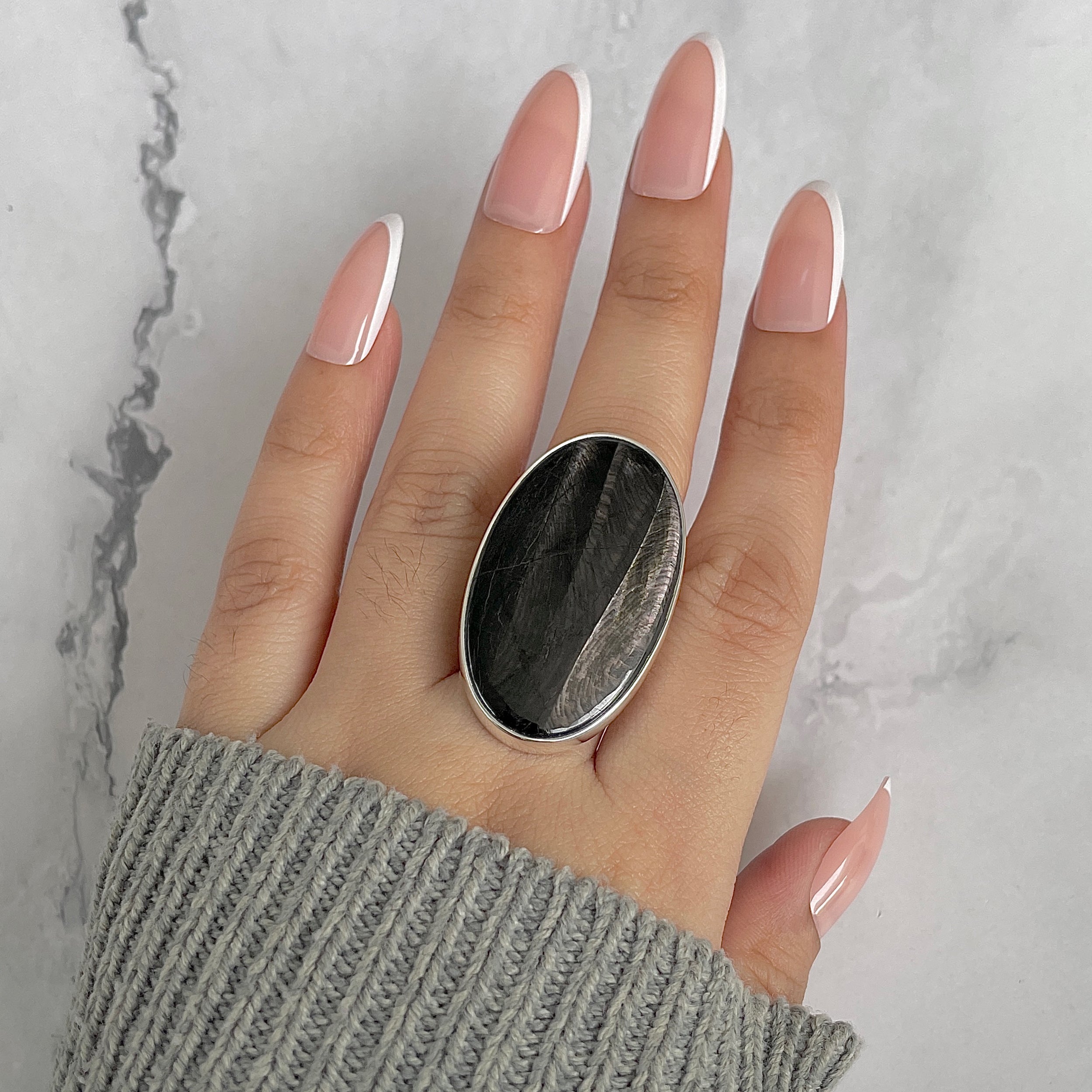 Hypersthene Adjustable Ring-(HYP-R-52.)
