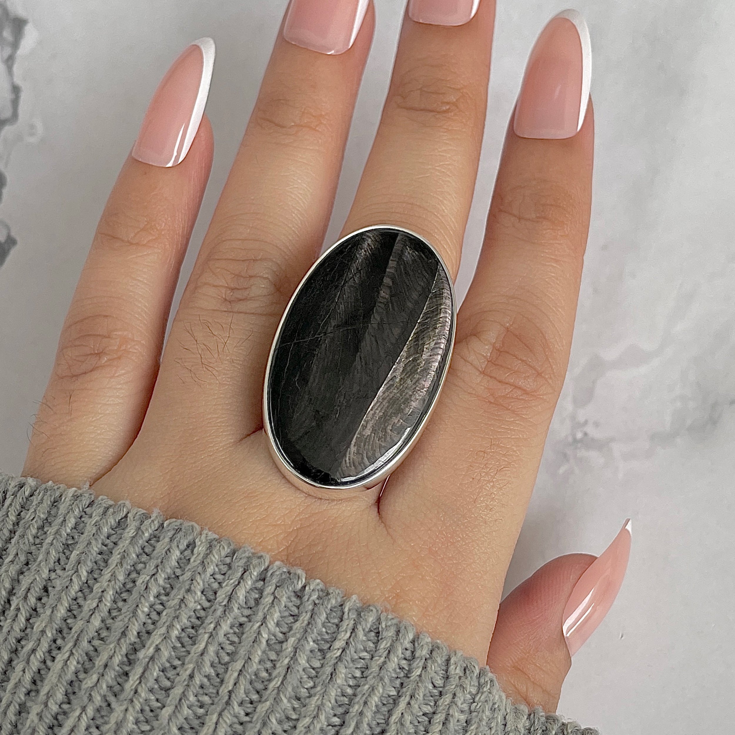 Hypersthene Adjustable Ring-(HYP-R-52.)