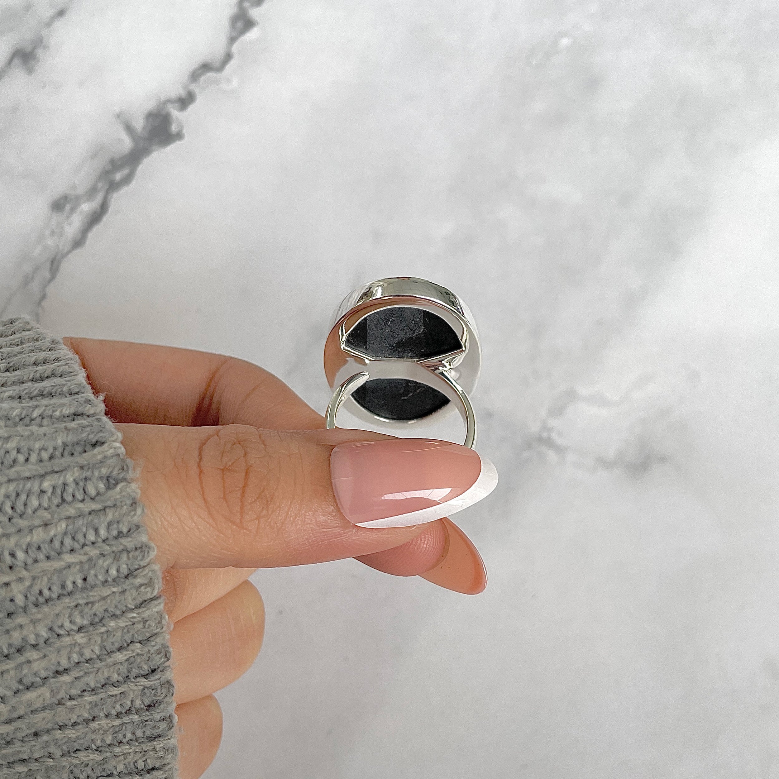 Hypersthene Adjustable Ring-(HYP-R-52.)