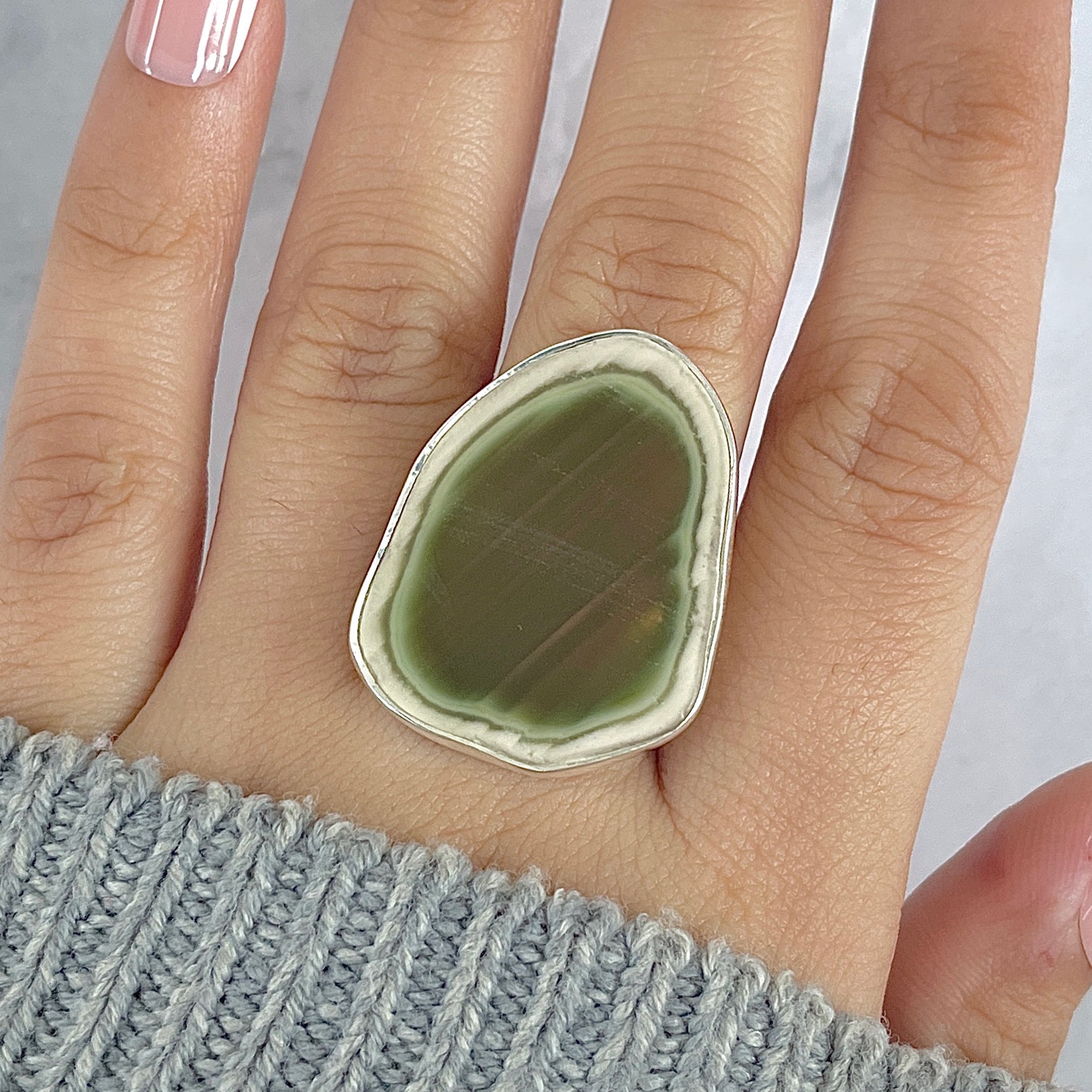 Imperial Jasper Adjustable Ring-(IPJ-R-13.)