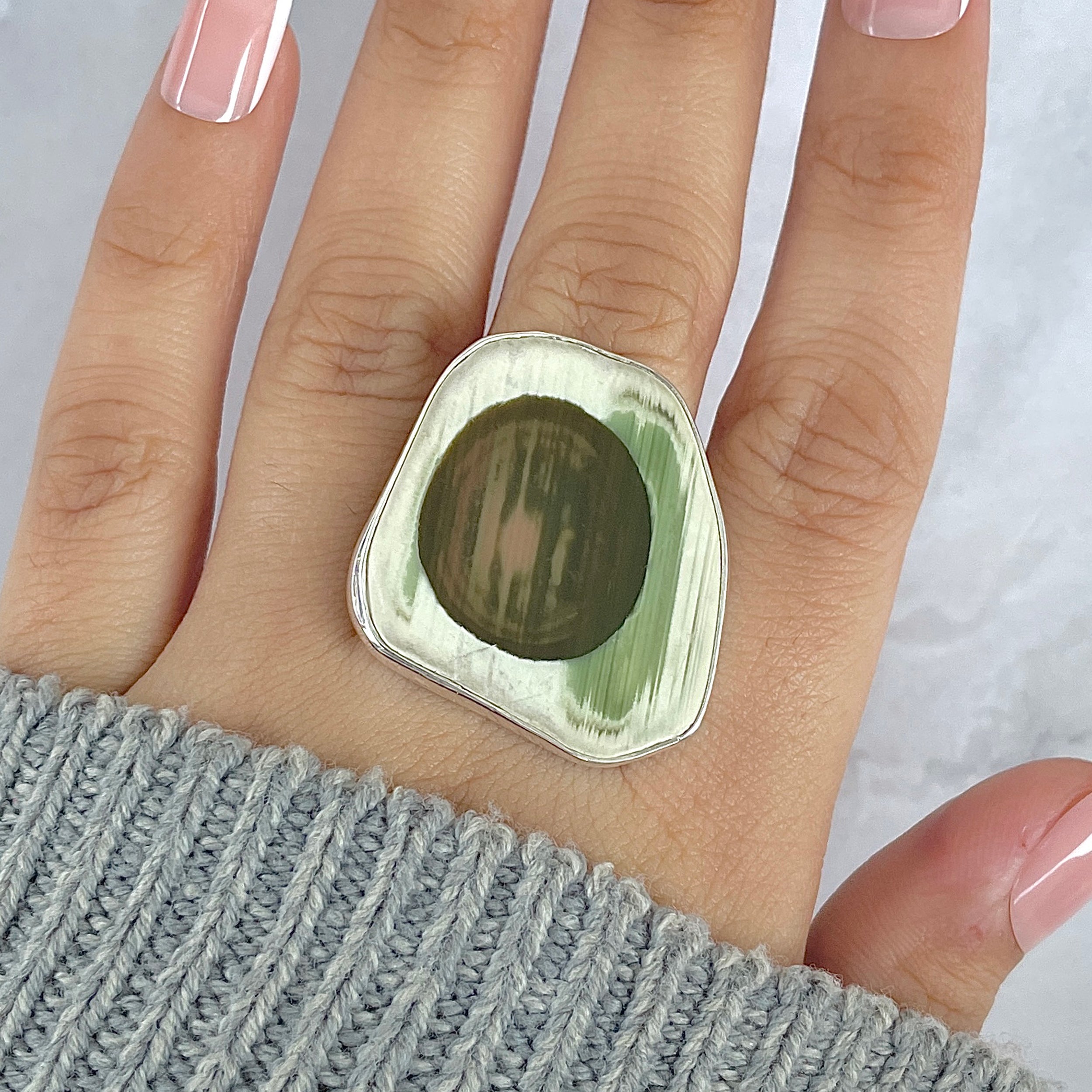 Imperial Jasper Adjustable Ring-(IPJ-R-15.)