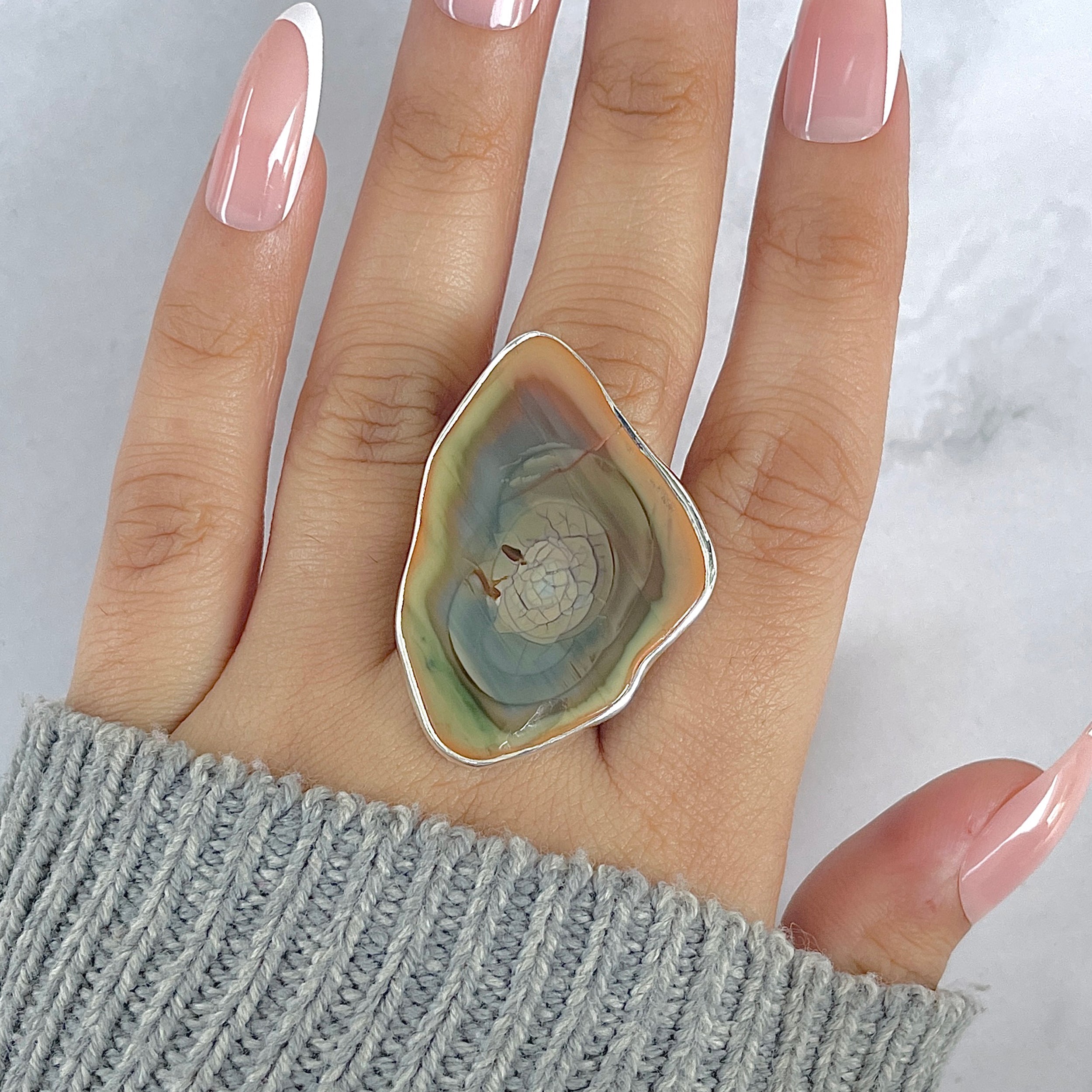 Imperial Jasper Adjustable Ring-(IPJ-R-18.)