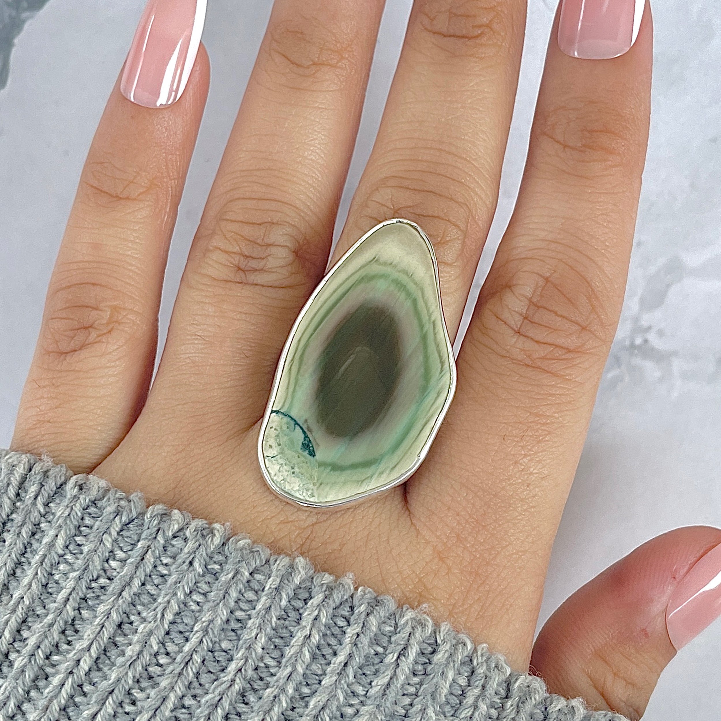 Imperial Jasper Adjustable Ring-(IPJ-R-19.)