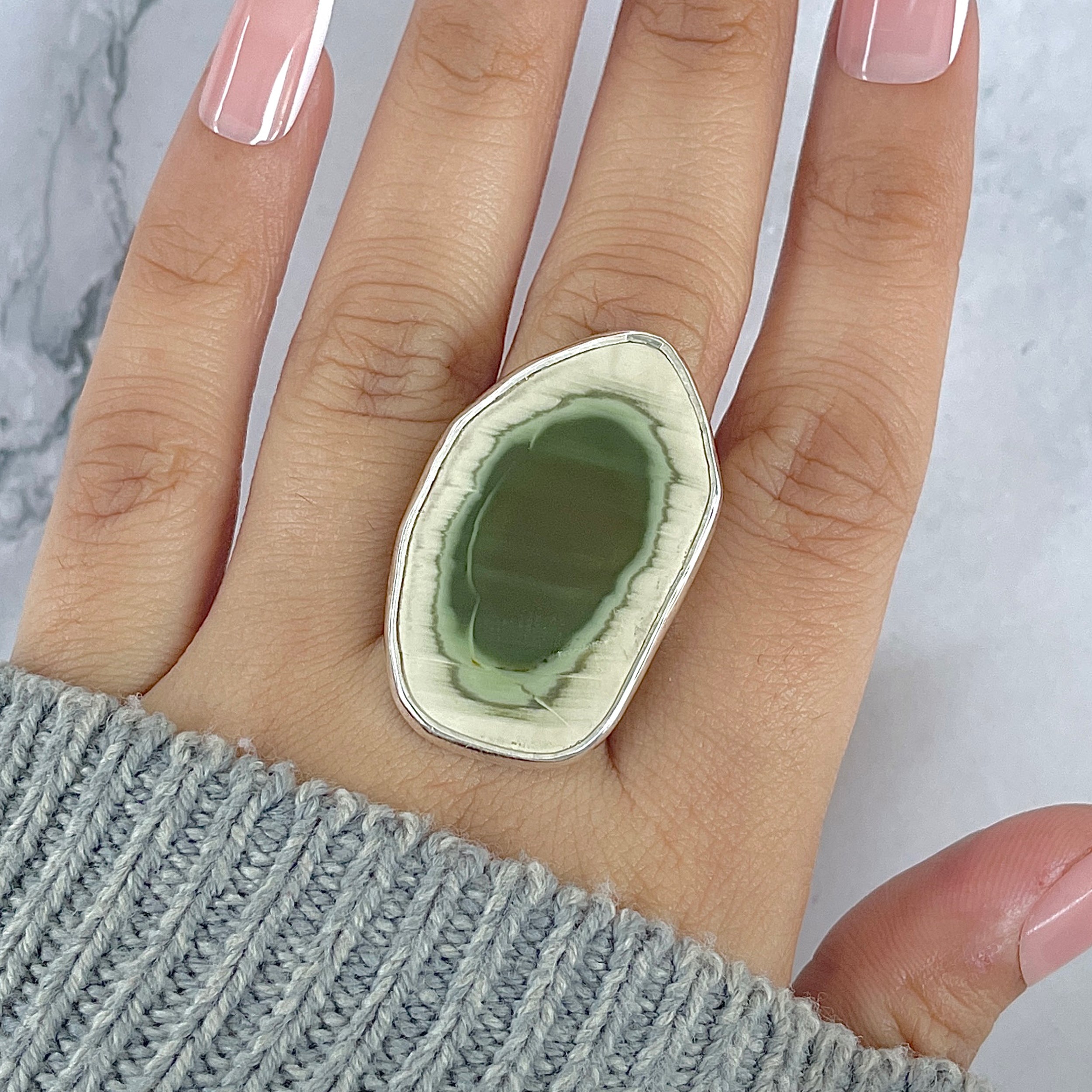 Imperial Jasper Adjustable Ring-(IPJ-R-25.)