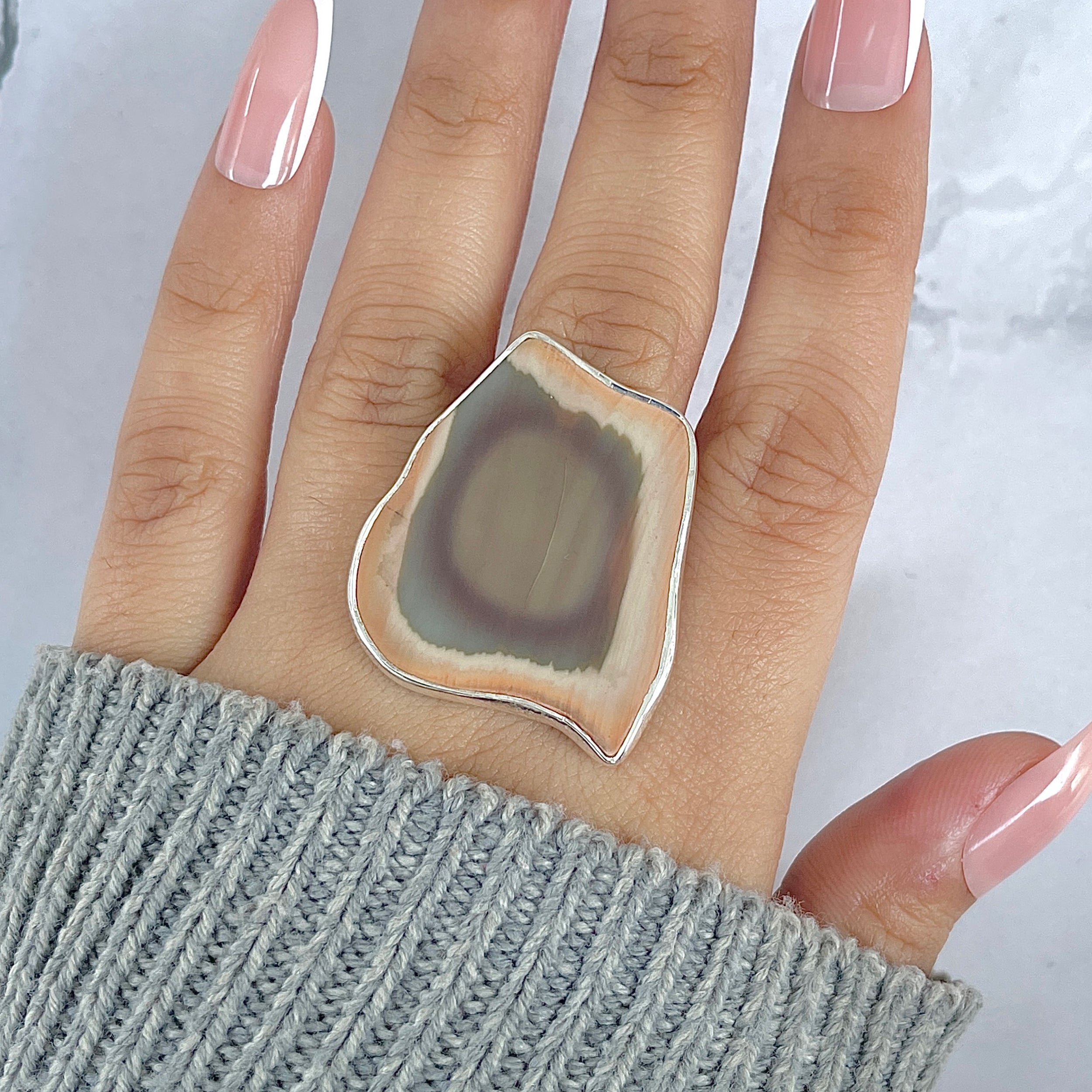 Imperial Jasper Adjustable Ring-(IPJ-R-26.)