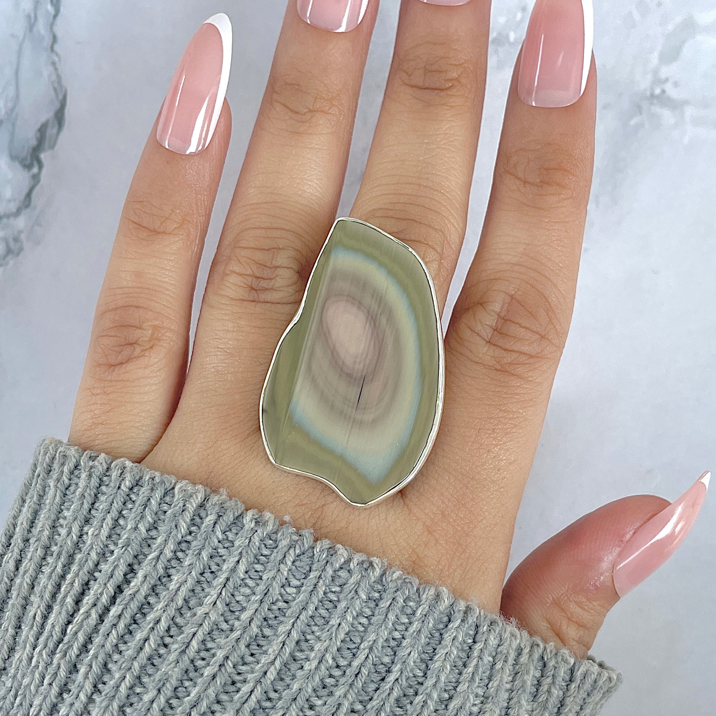 Imperial Jasper Adjustable Ring-(IPJ-R-27.)