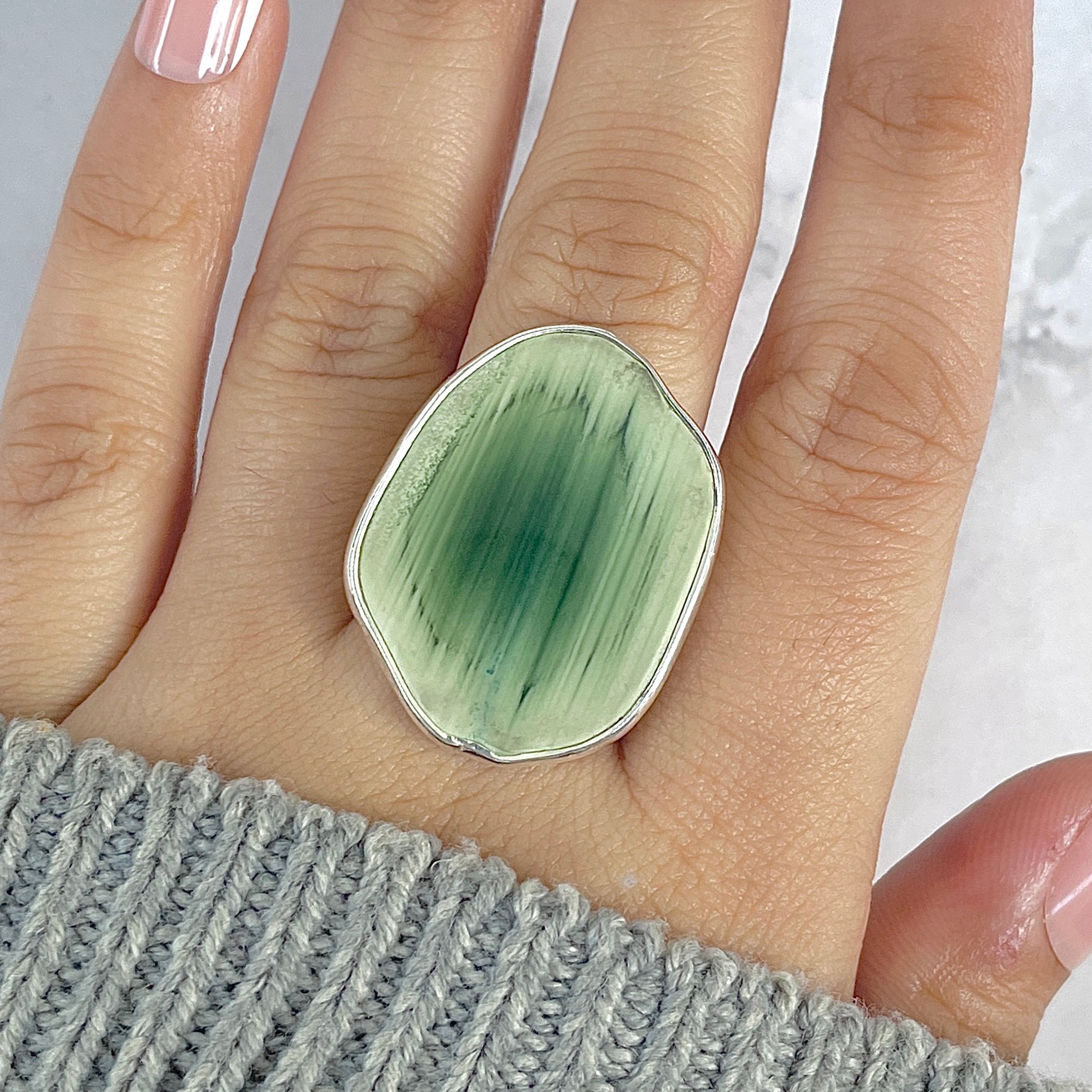 Imperial Jasper Adjustable Ring-(IPJ-R-32.)