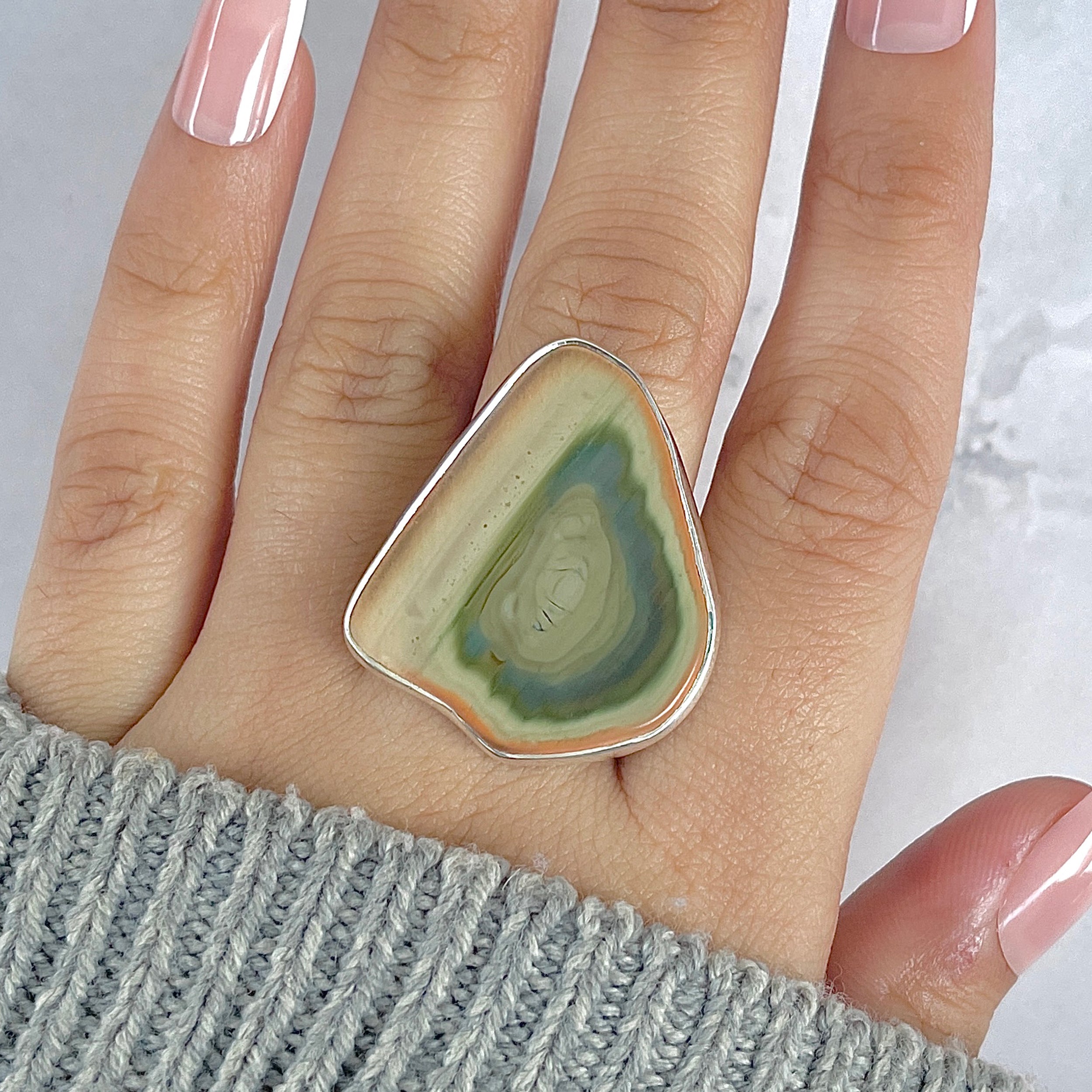 Imperial Jasper Adjustable Ring-(IPJ-R-34.)