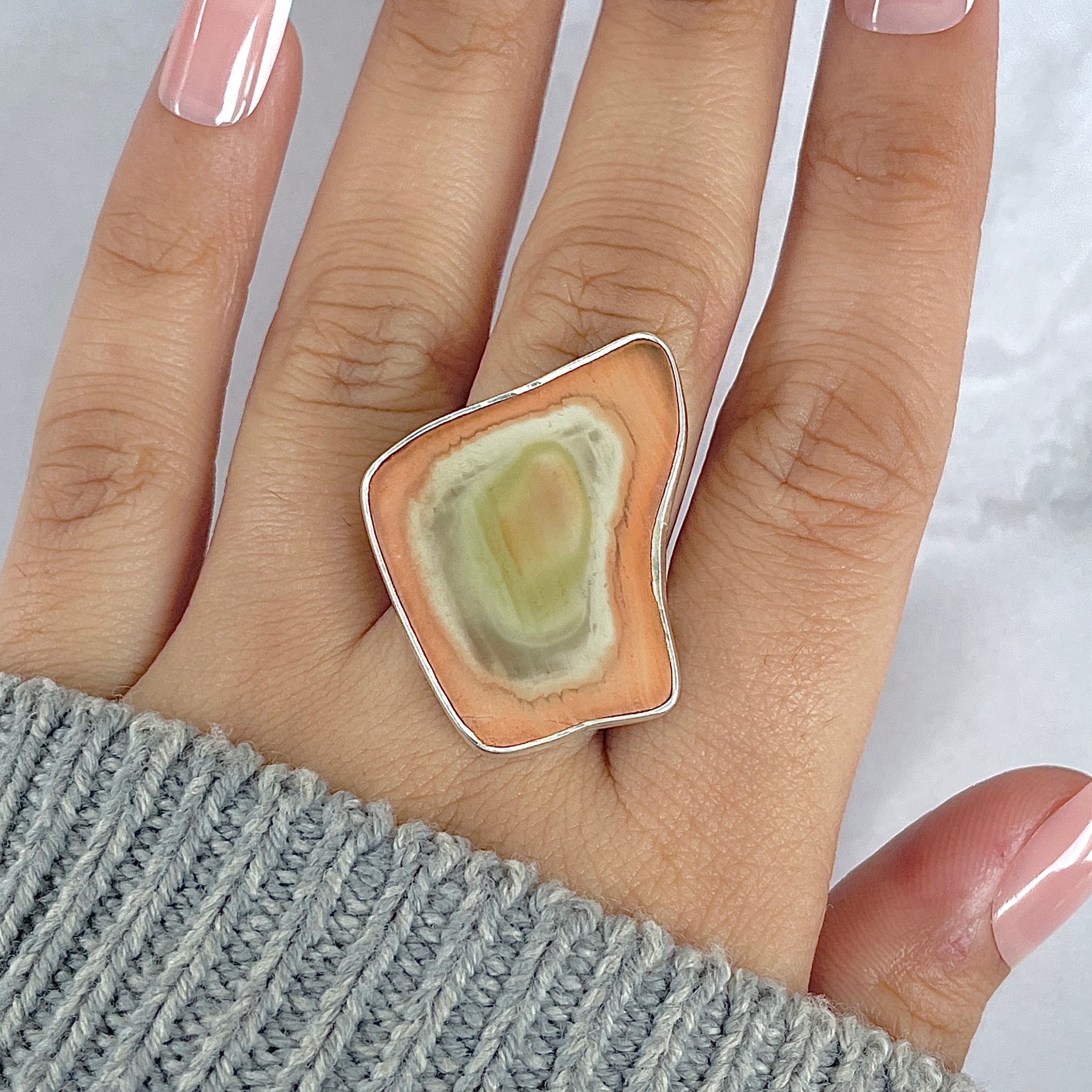 Imperial Jasper Adjustable Ring-(IPJ-R-38.)