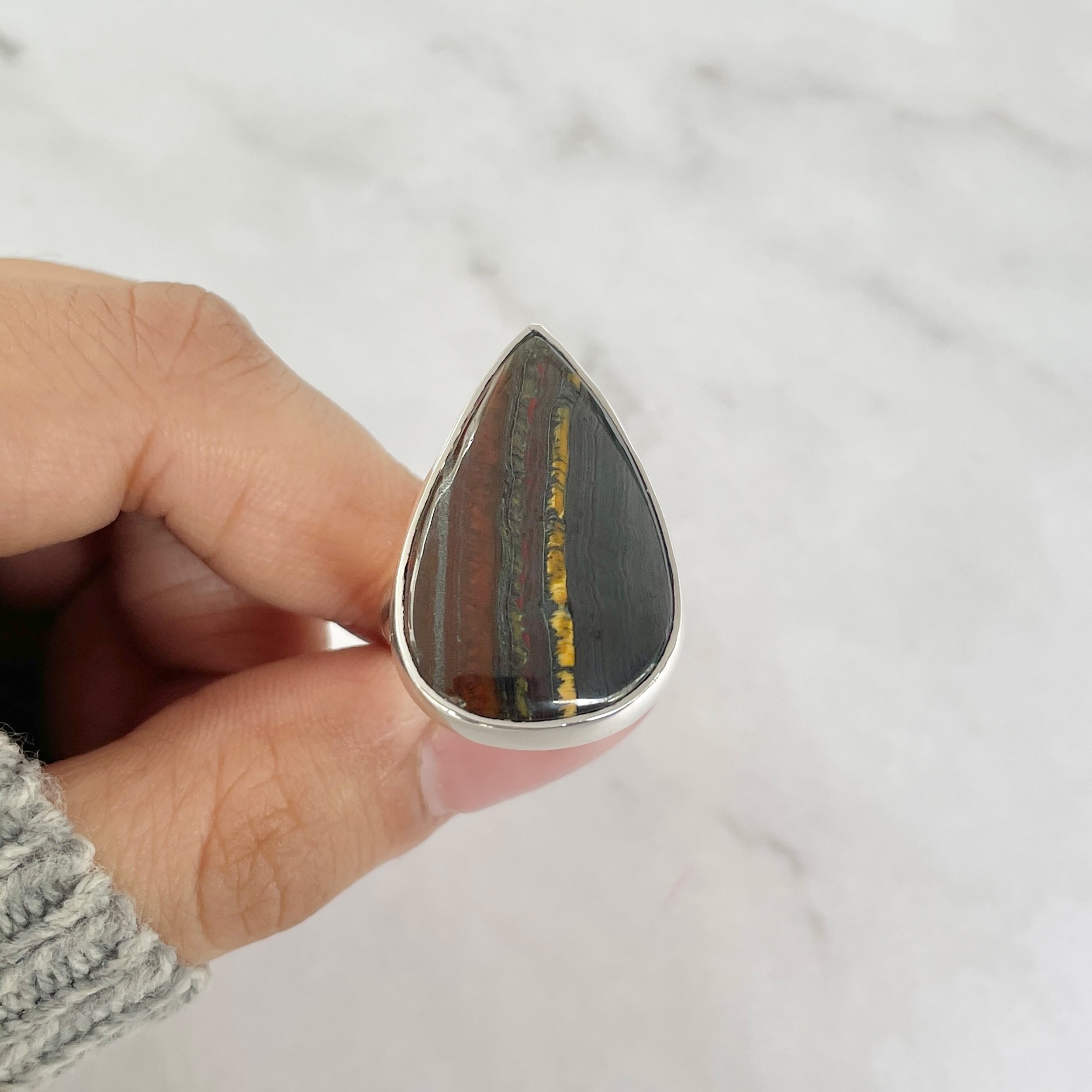 Iron Tiger Eye Ring-(ITE-R-10.)