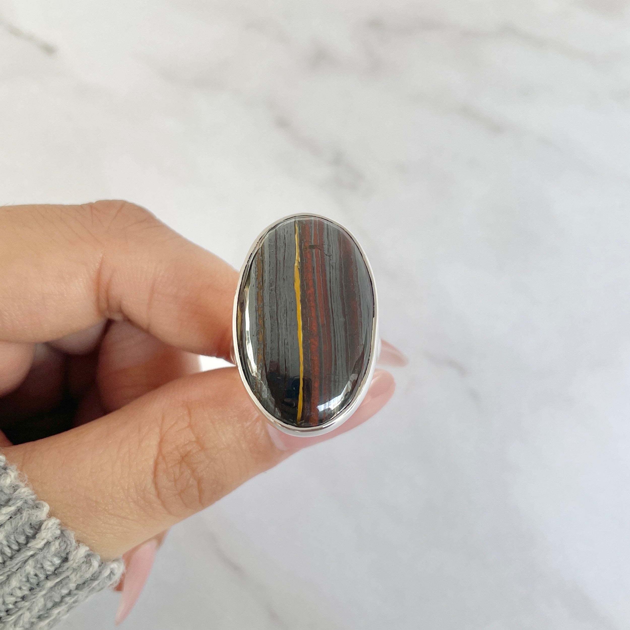 Iron Tiger Eye Ring-(ITE-R-11.)