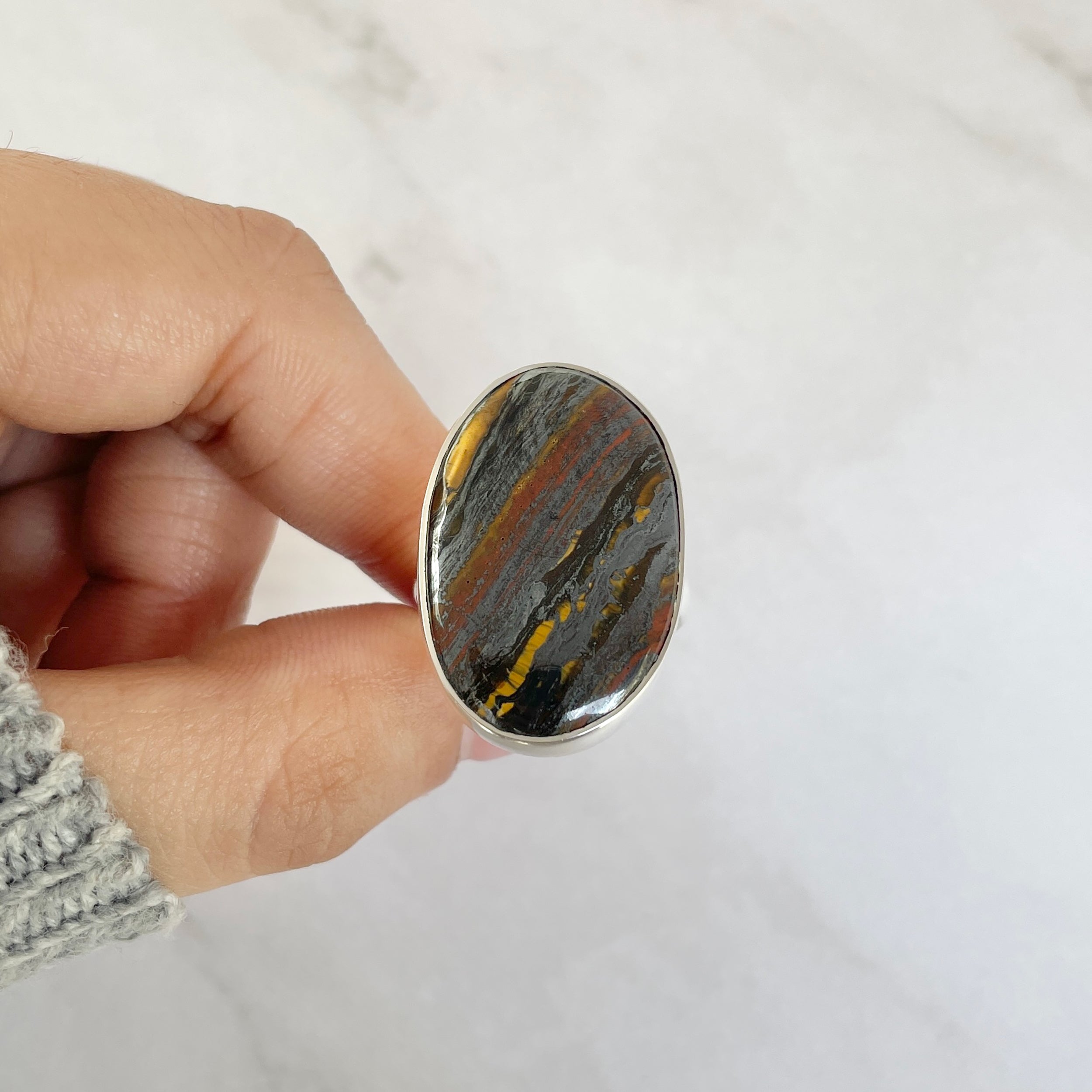 Iron Tiger Eye Ring-(ITE-R-13.)