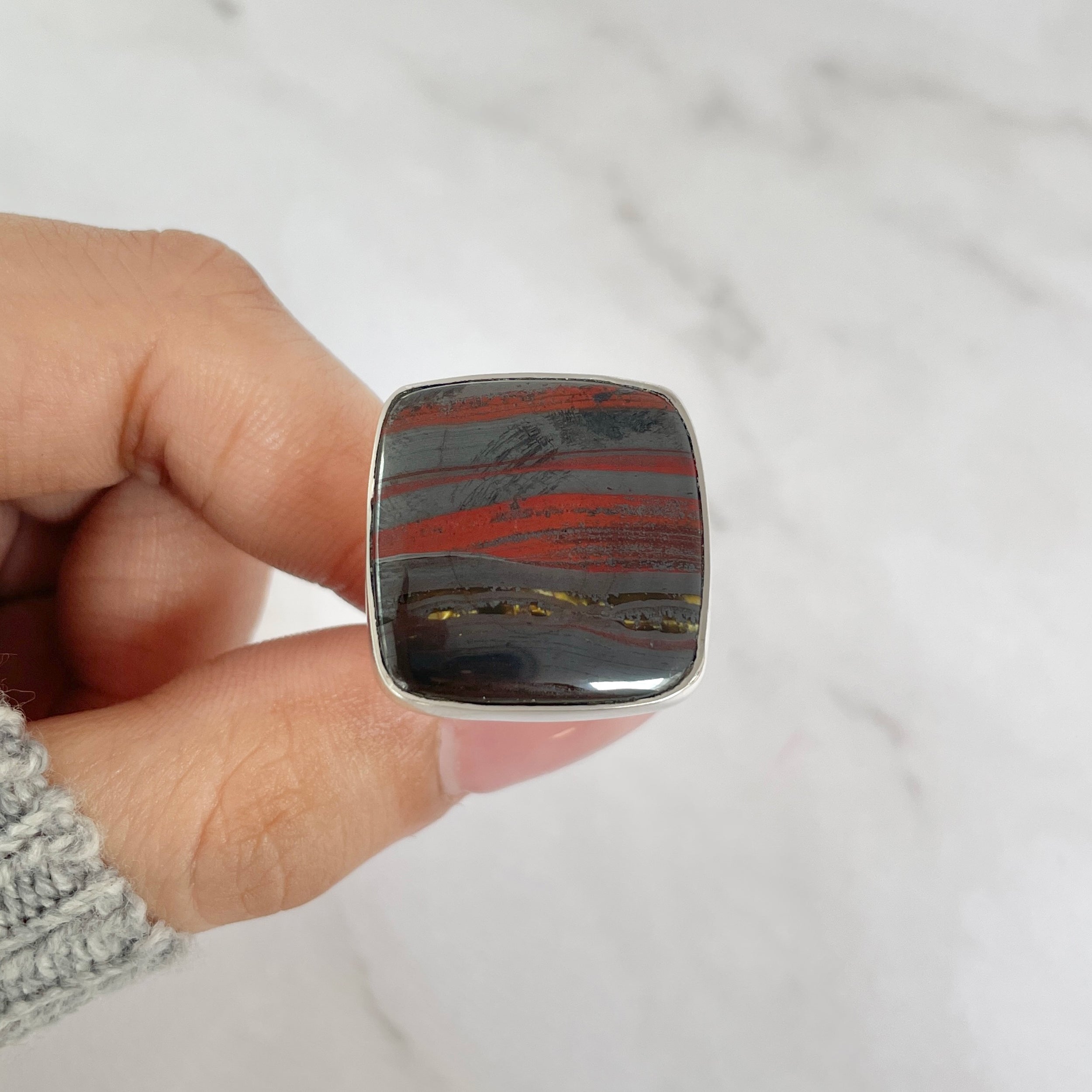 Iron Tiger Eye Ring-(ITE-R-18.)