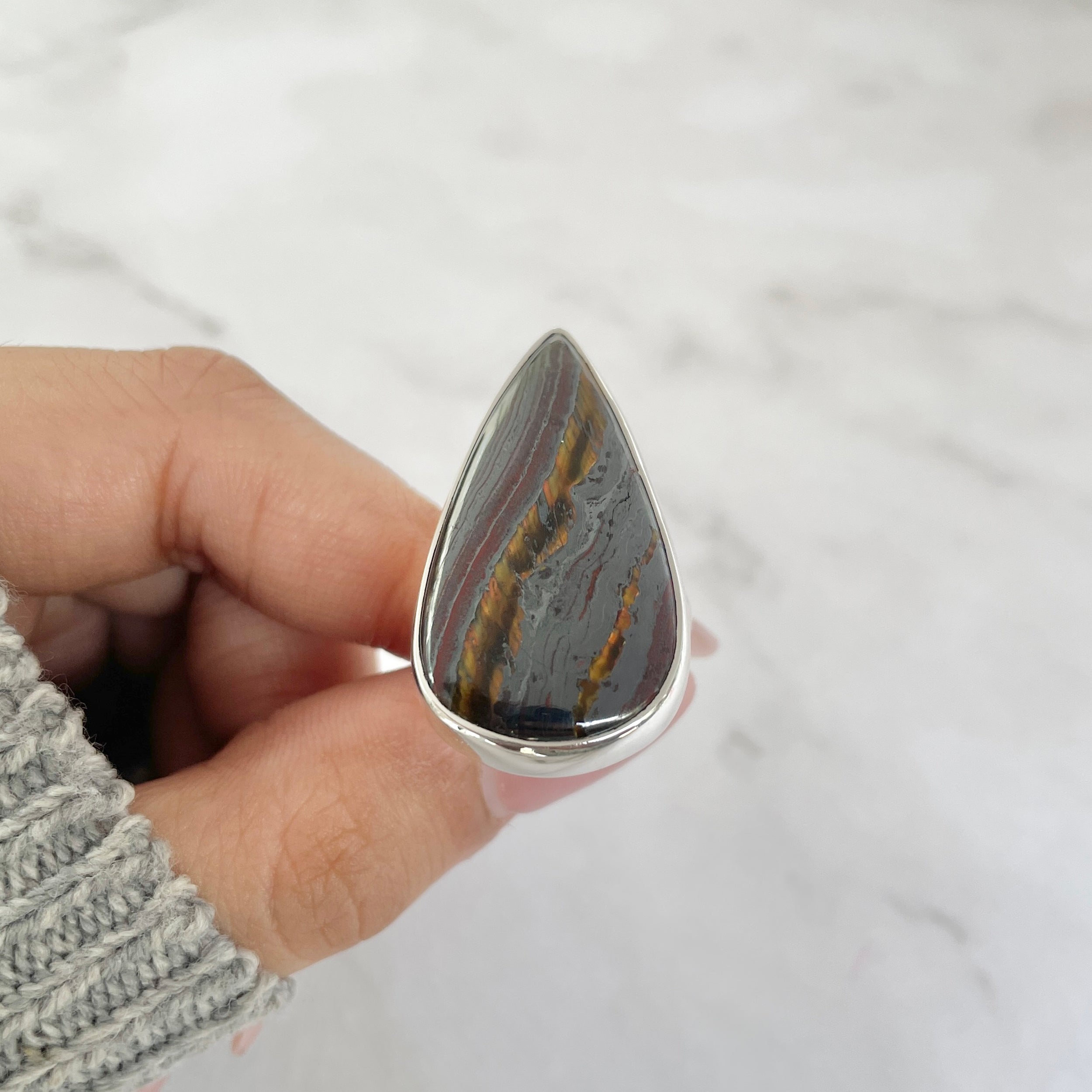 Iron Tiger Eye Ring-(ITE-R-19.)