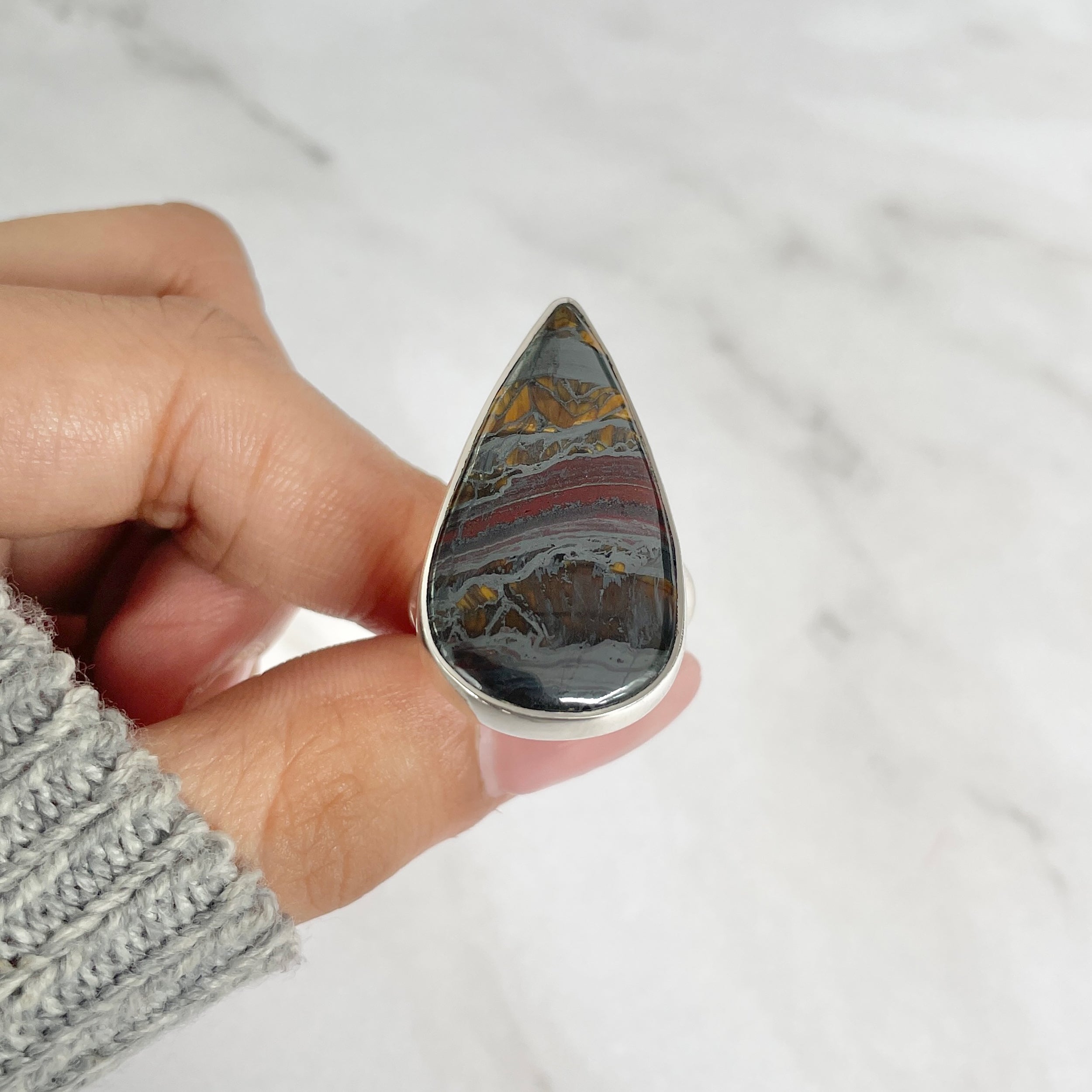 Iron Tiger Eye Ring-(ITE-R-21.)