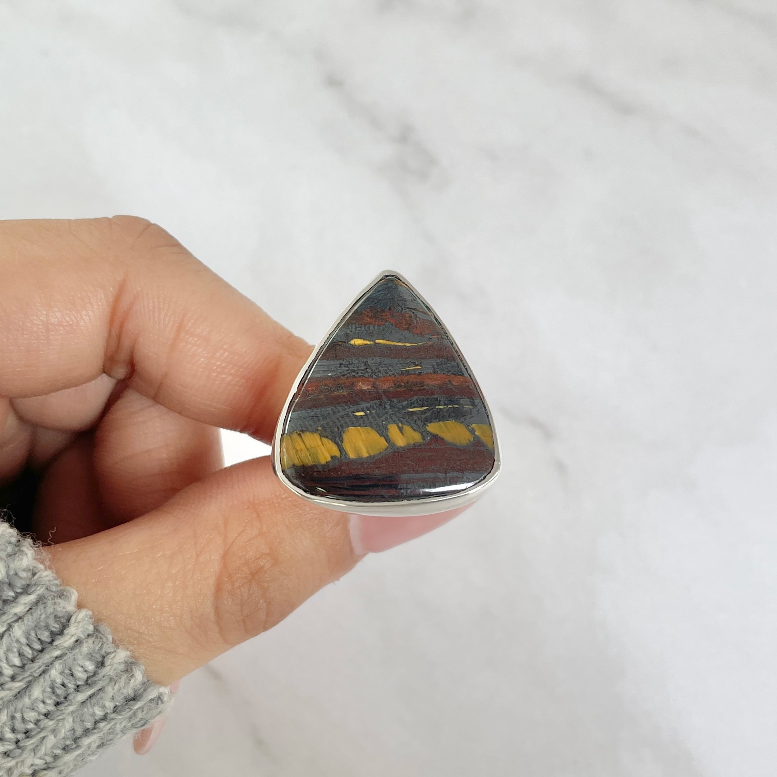 Iron Tiger Eye Ring-(ITE-R-22.)