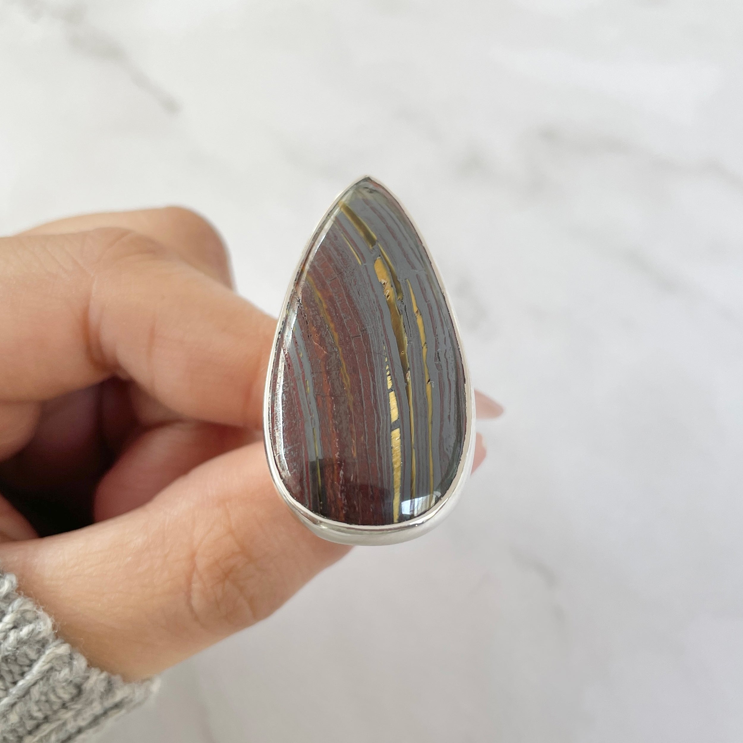 Iron Tiger Eye Ring-(ITE-R-23.)